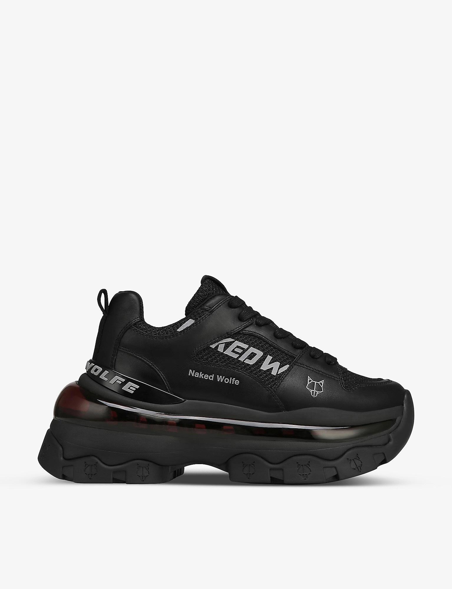 Naked wolfe black trainers clearance