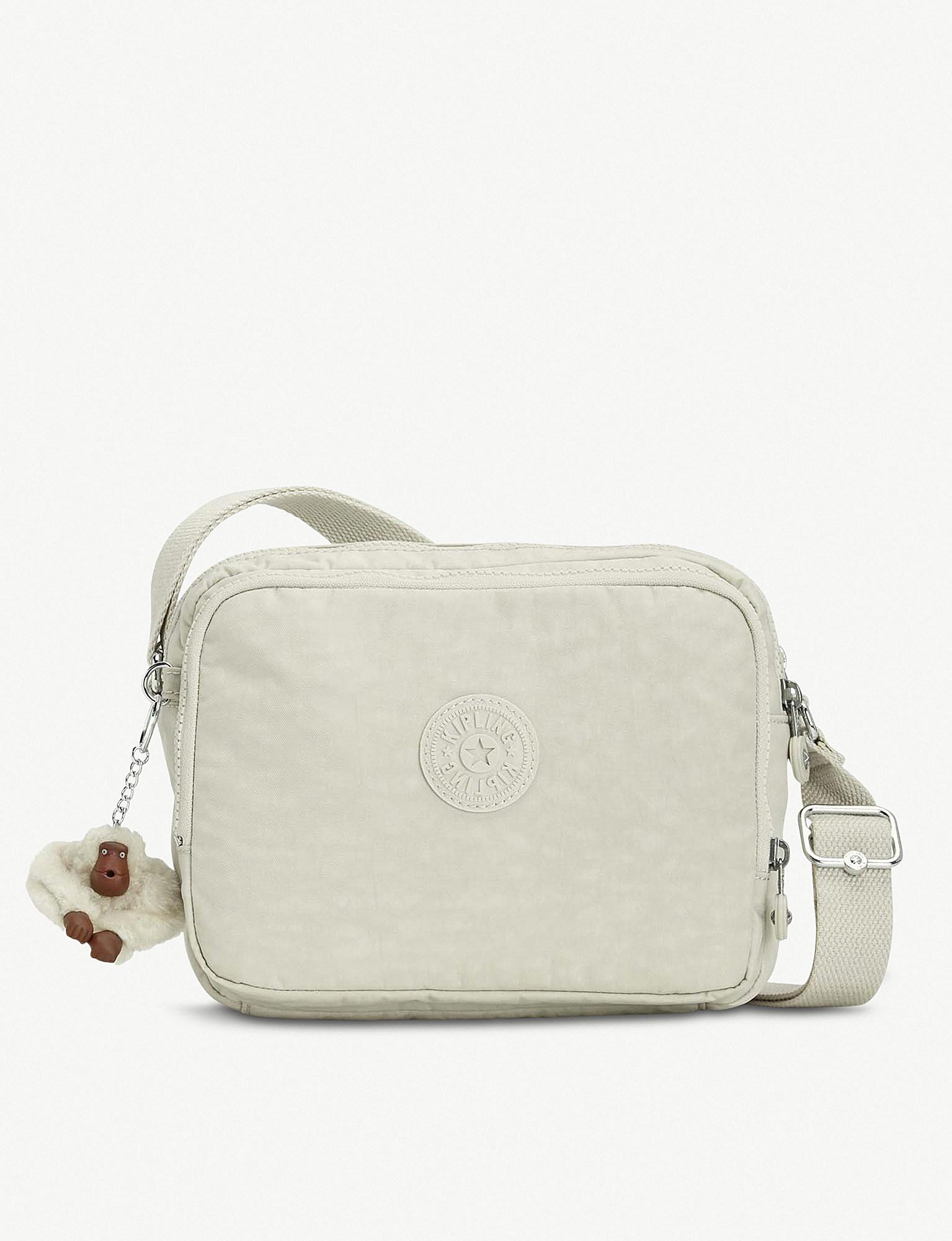 Kipling Silen Nylon Shoulder Bag in White | Lyst
