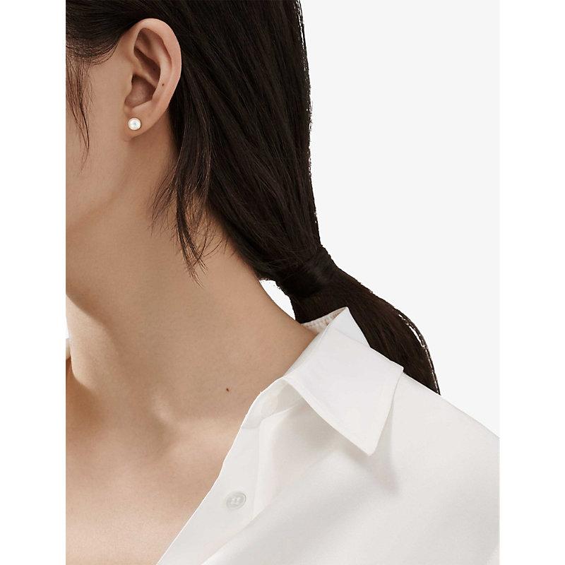 Tiffany & Co. 18ct White-gold Pearl Earrings | Lyst