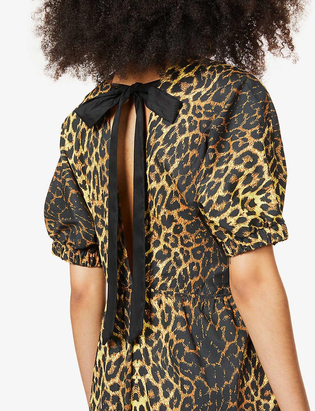 Topshop leopard top print shirt dress