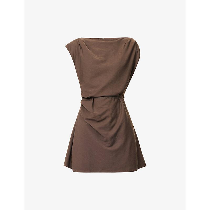 chocolate brown dresses casual Brown And Cream Stitch Dress | Purple Door