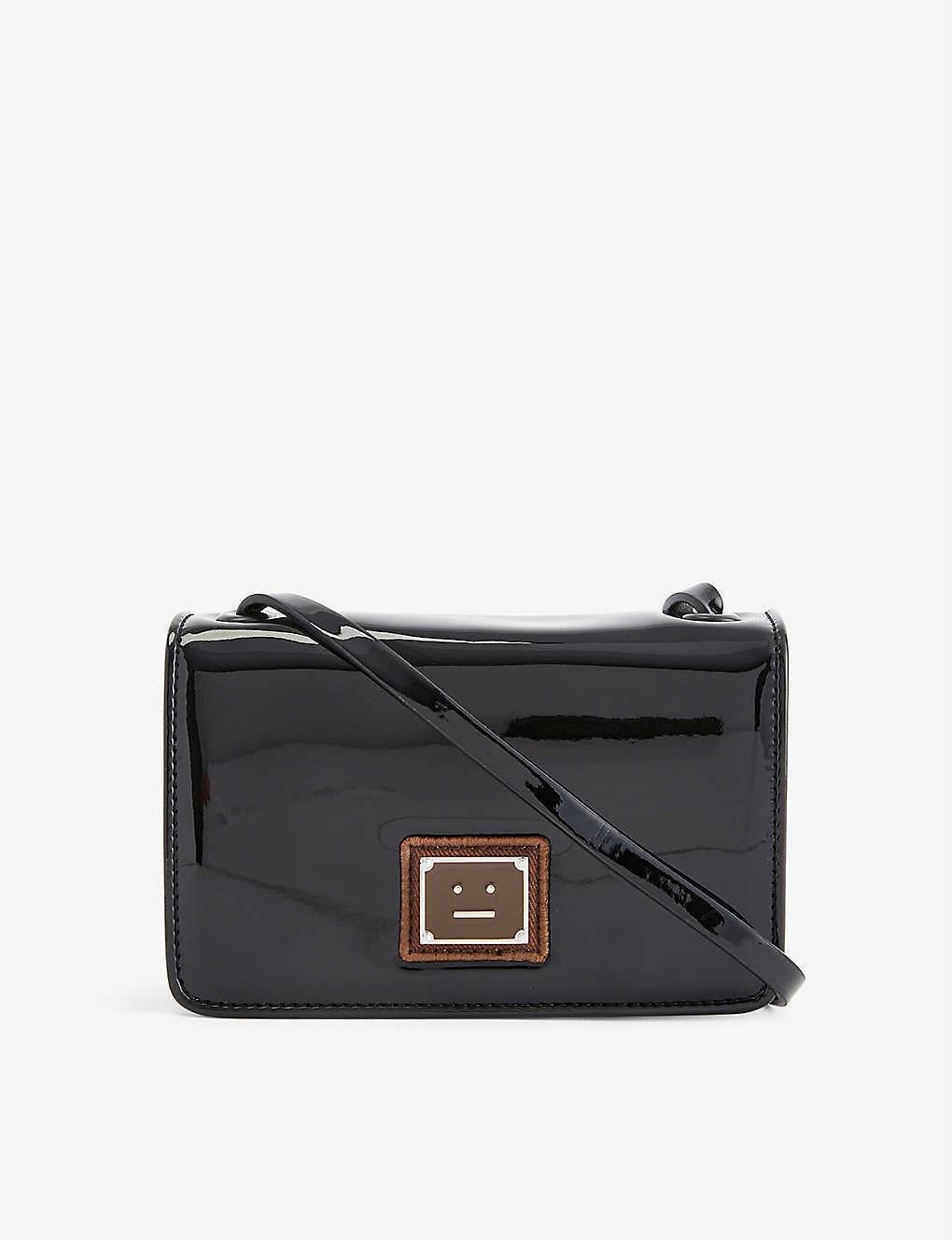 Acne Studios aggri Facepatch Fauxleather Crossbody Bag in Black Lyst