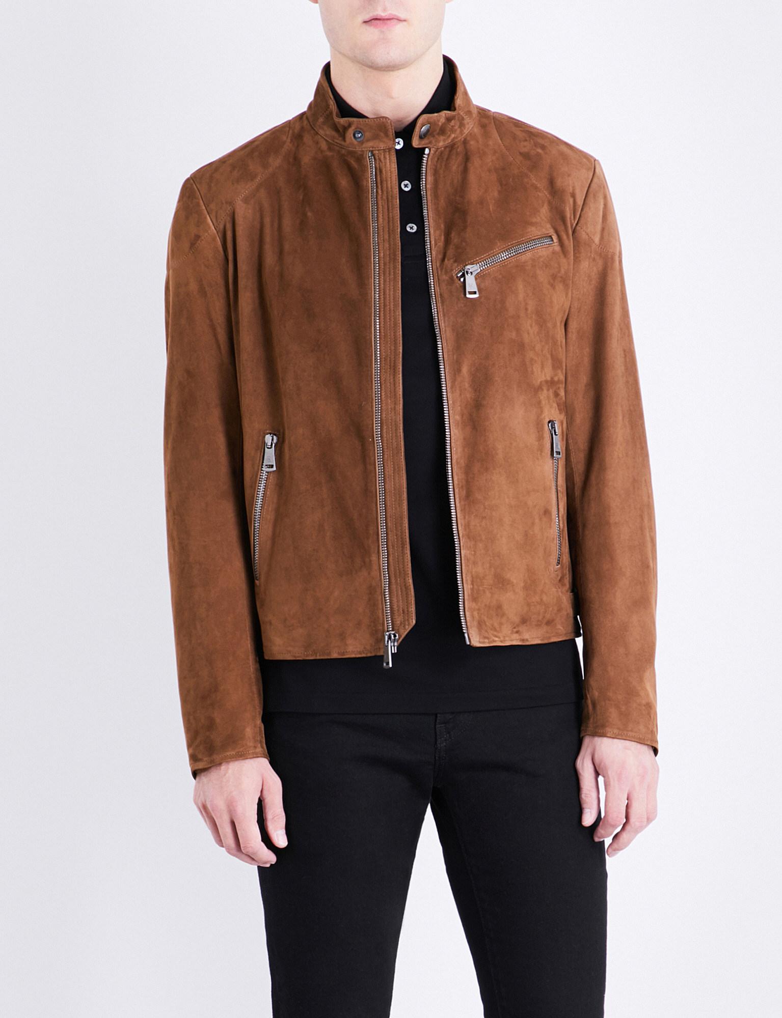 ralph lauren purple label suede jacket