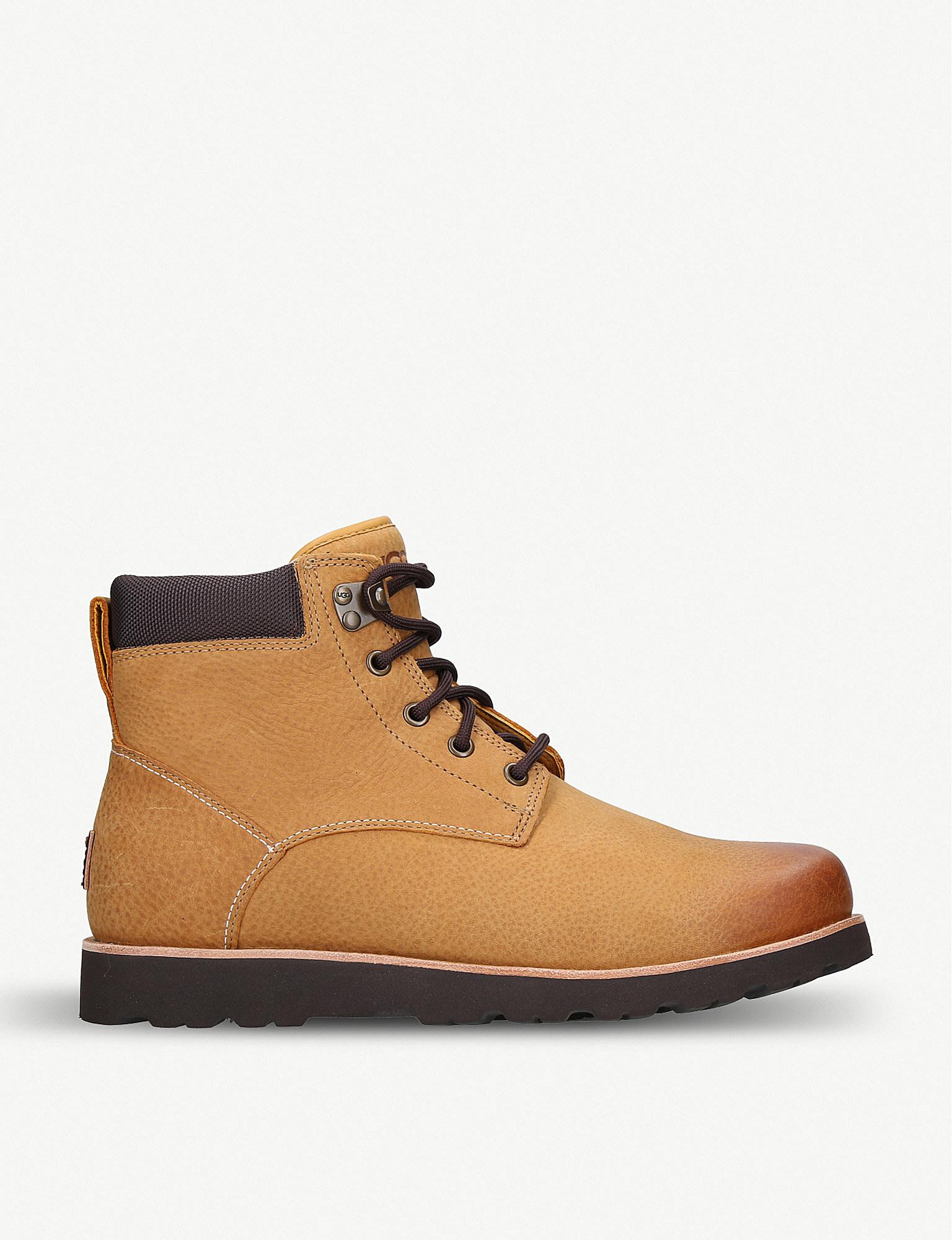 UGG Seton Leather Ankle Boots in Brown for Men - Lyst