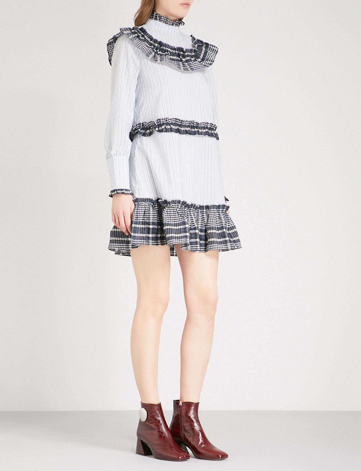 ganni charron mini dress