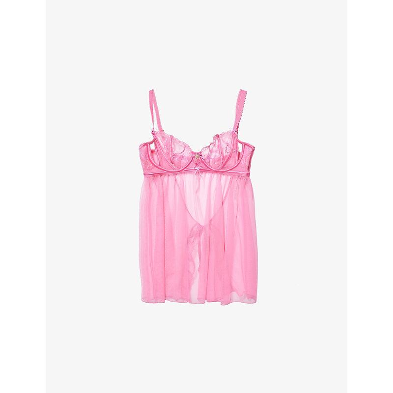 Lounge Underwear Mariana Lace Babydoll Dress And Thong Set in Pink | Lyst Lounge Underwear Mariana Lace Babydoll Dress And Thong Set in Pink | Lyst