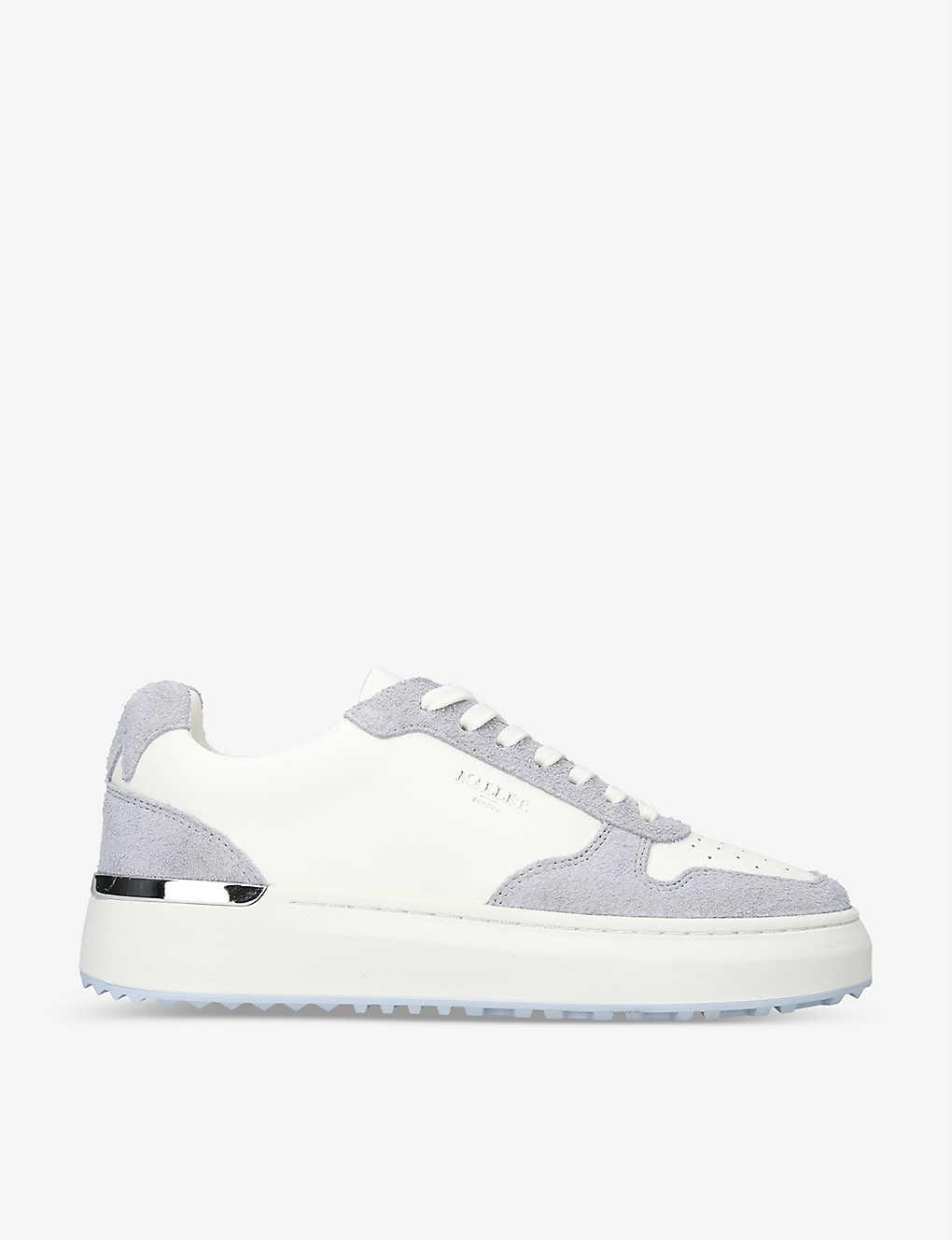 Mallet Hoxton Contrastpanelled Suede Lowtop Trainers in White Lyst