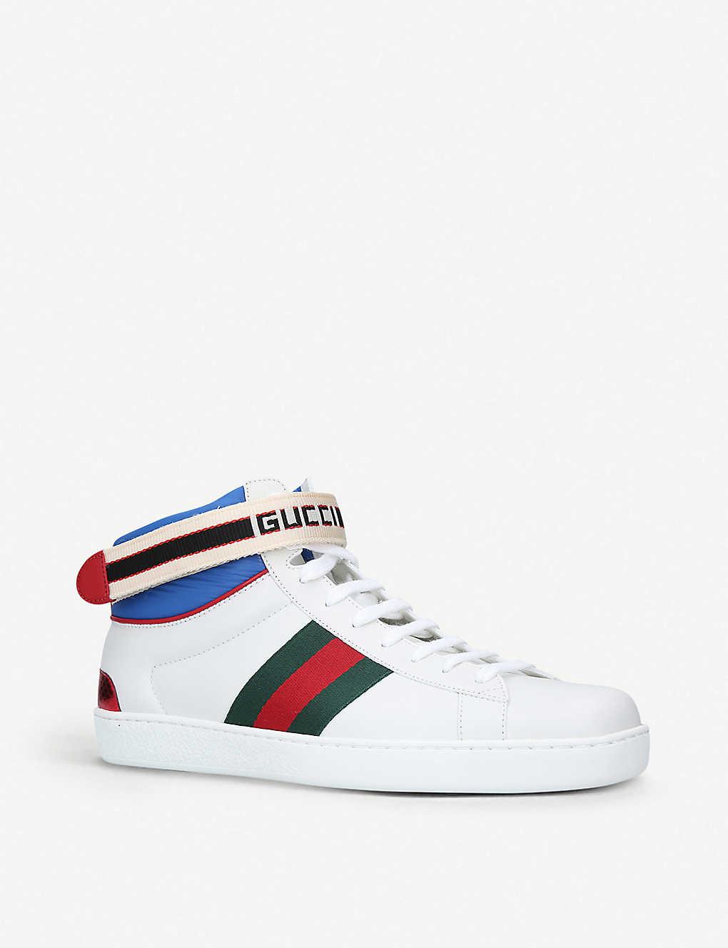 Gucci Stripe High-top Sneaker in White for | Lyst