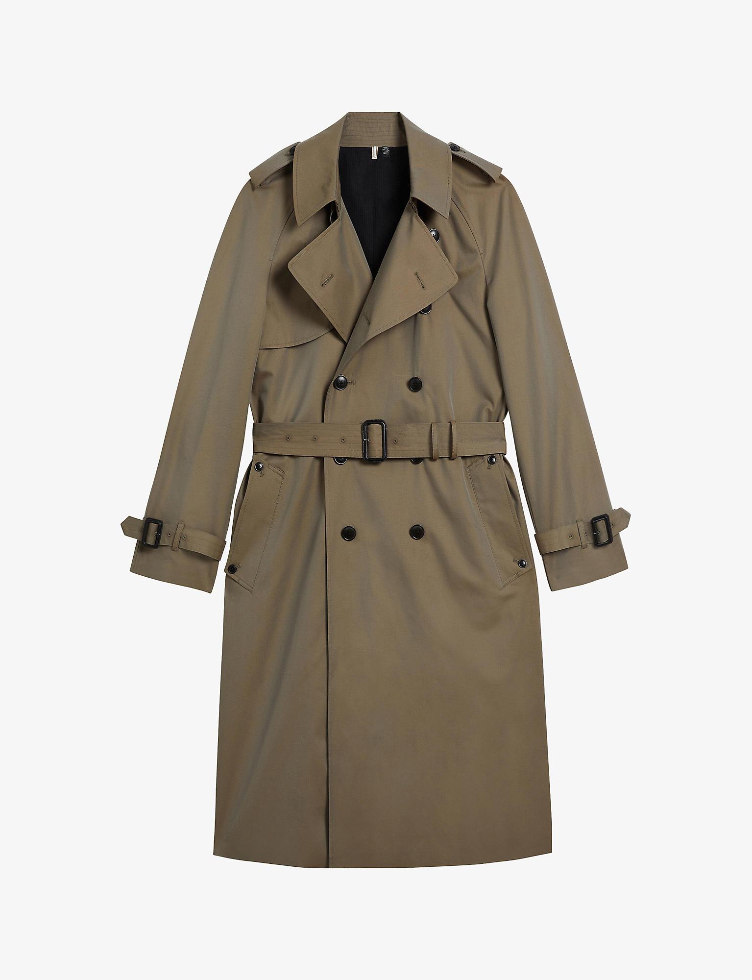 Ted Baker Rothley Classic Cotton Trench Coat in Natural for Men | Lyst ...