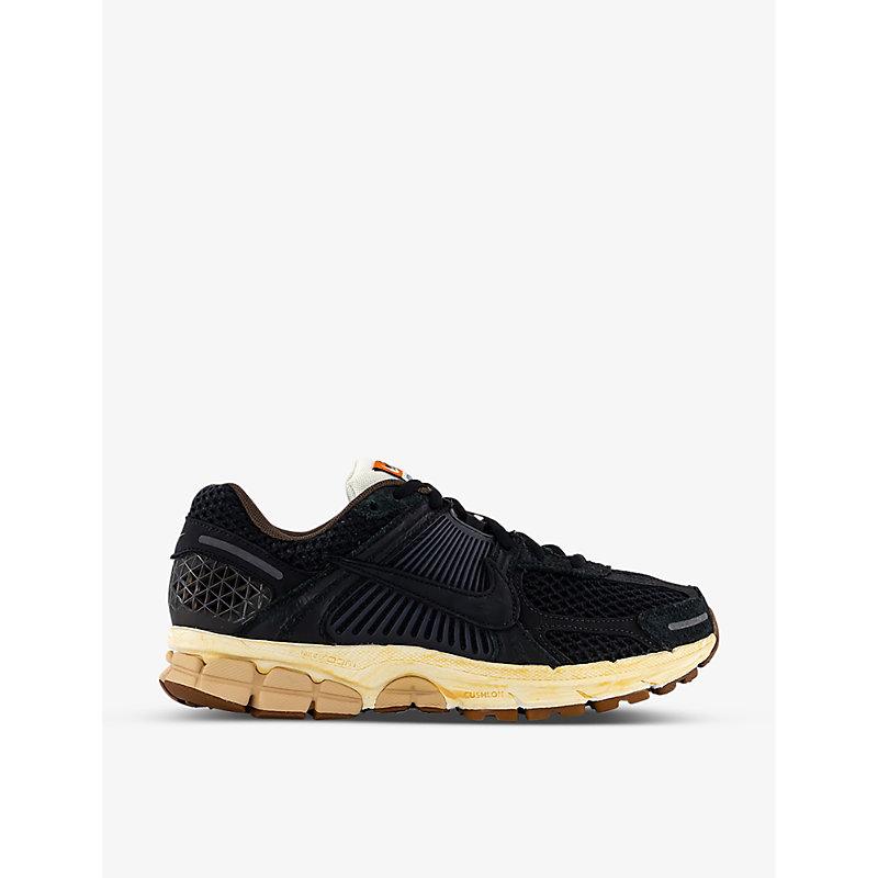 Nike Zoom Vomero 5 Swoosh-embellished Leather And Mesh Low-top Trainers in  Black | Lyst