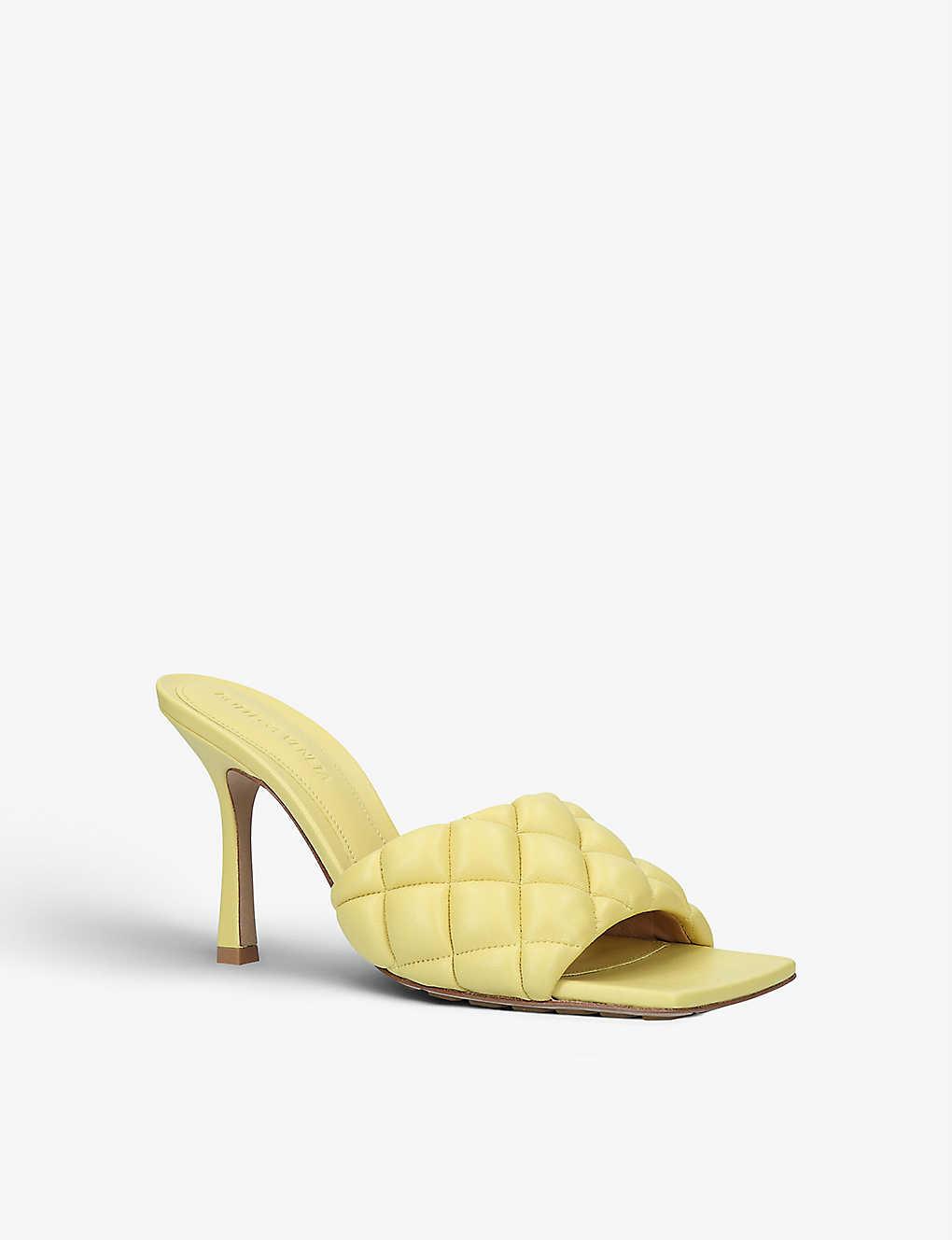 bottega veneta white quilted mules