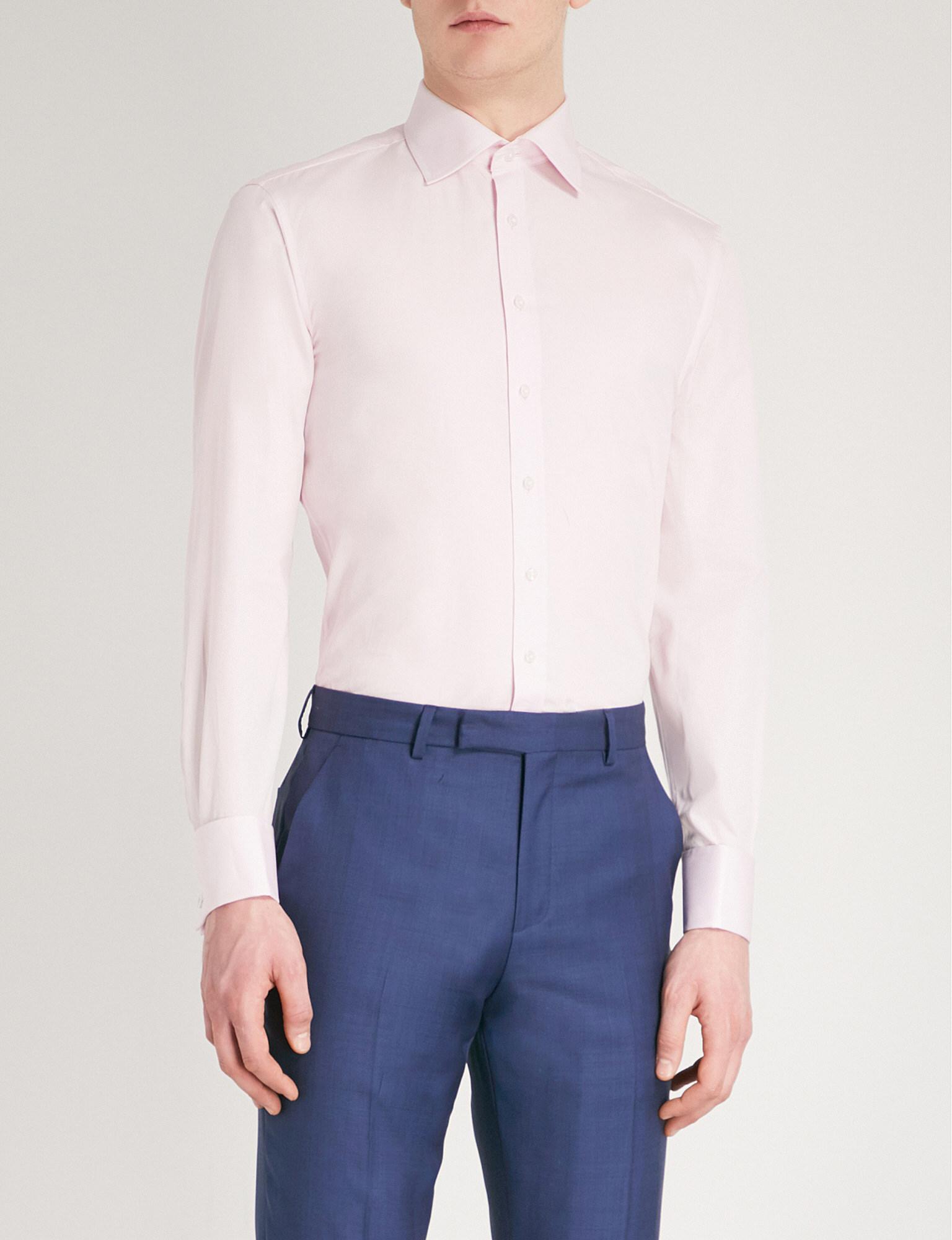 thomas pink slim fit shirt