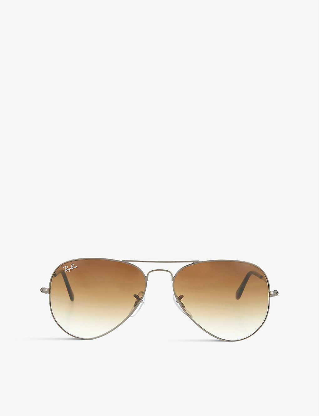 Ray-Ban Gunmetal Aviator Sunglasses With Gradient Lenses Rb3025 55 in  Natural for Men | Lyst