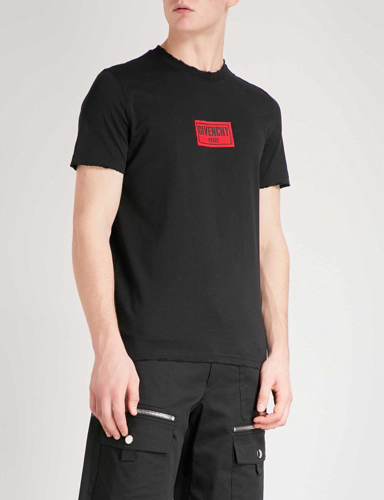 givenchy black and red t shirt
