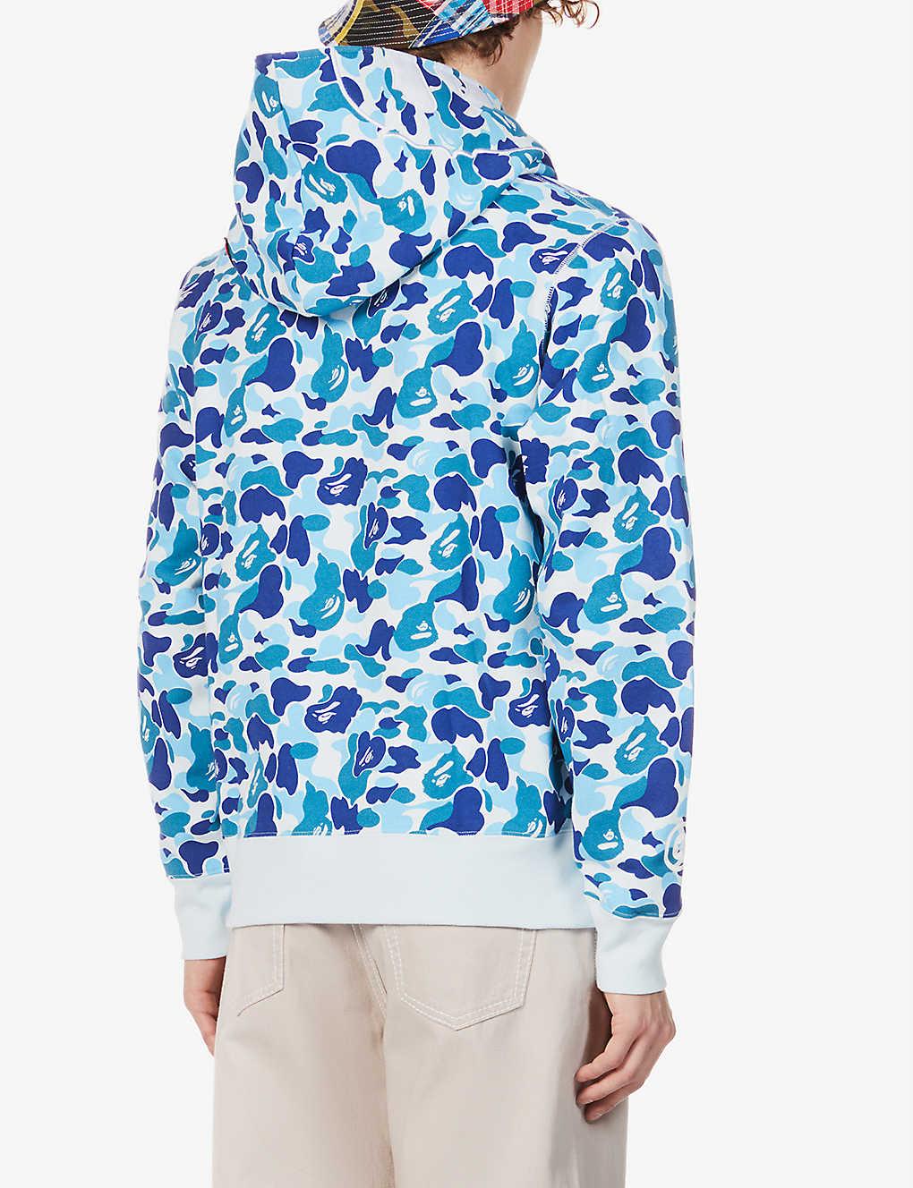 bathing ape hoodie blue