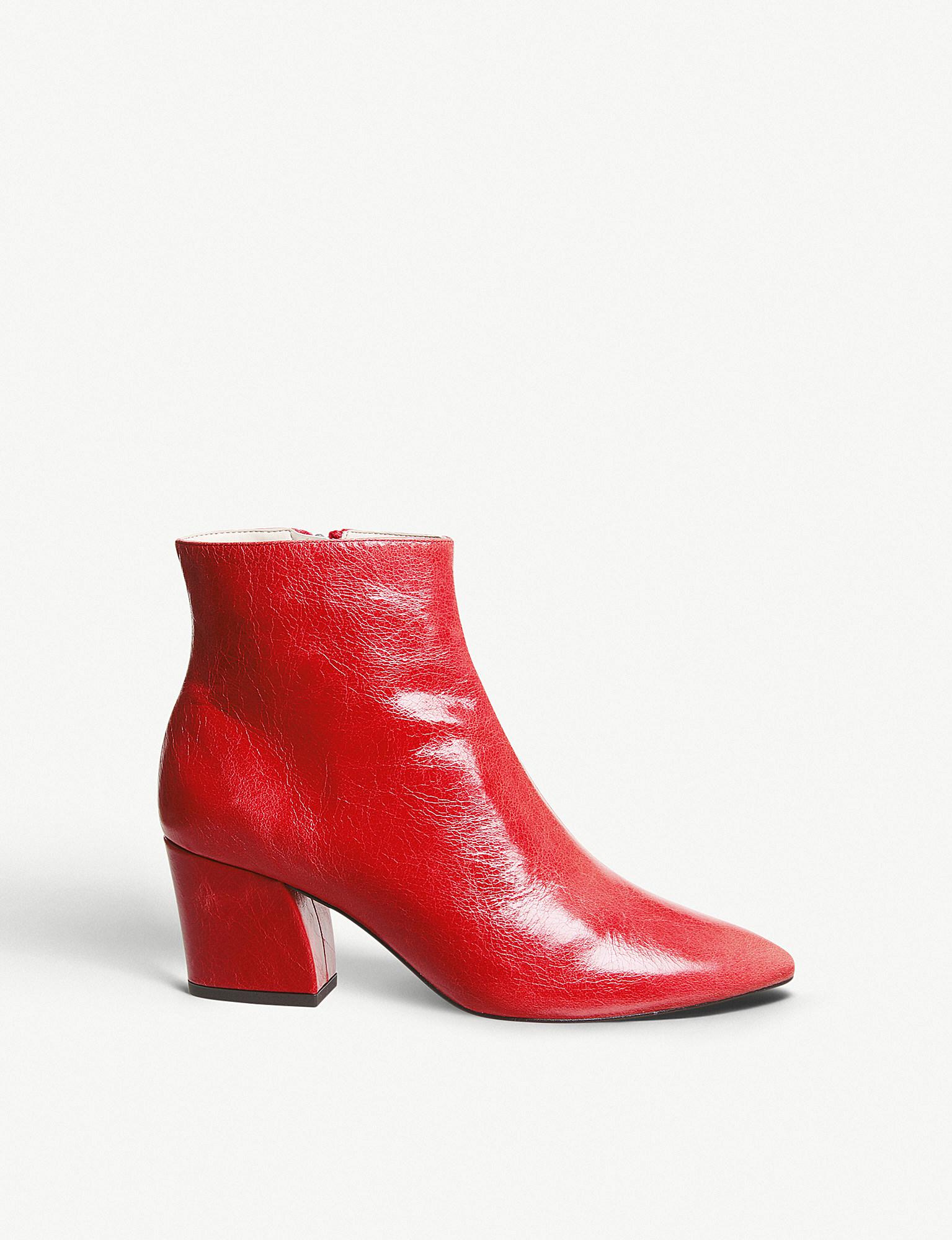 office red ankle boots