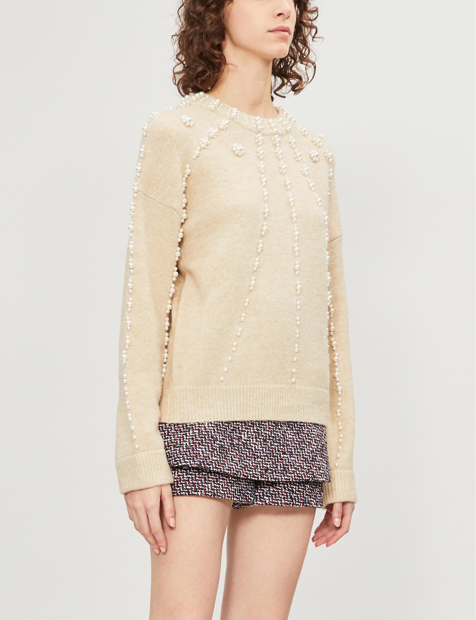 maje pearl cardigan