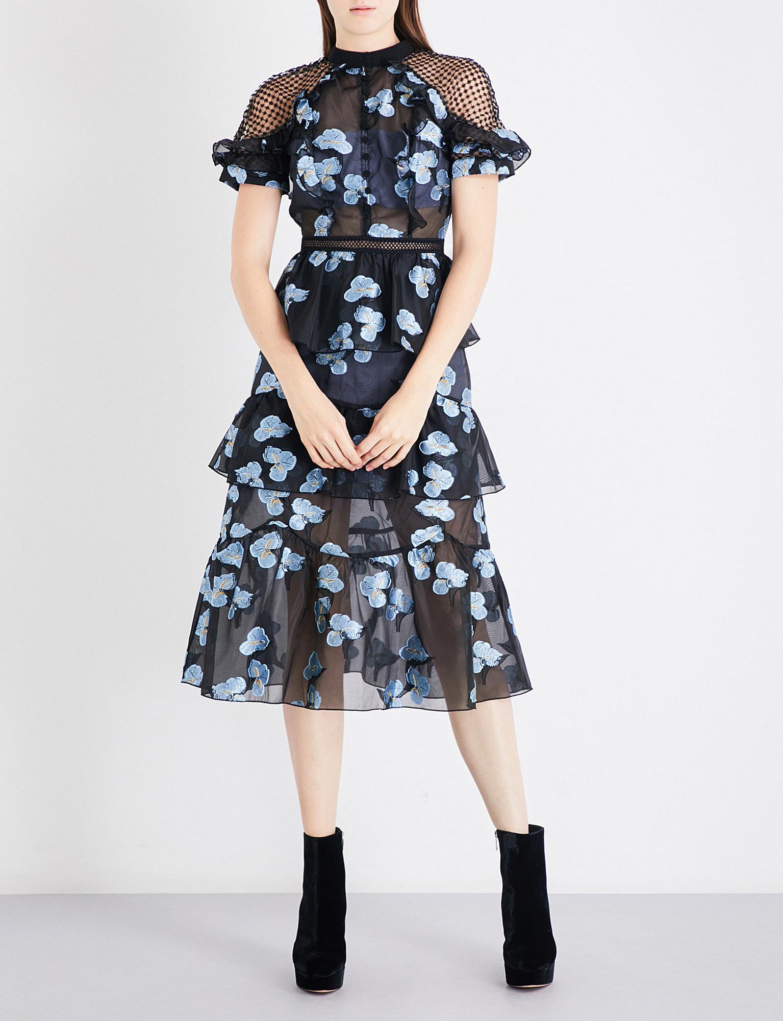 self portrait fil coupe dress