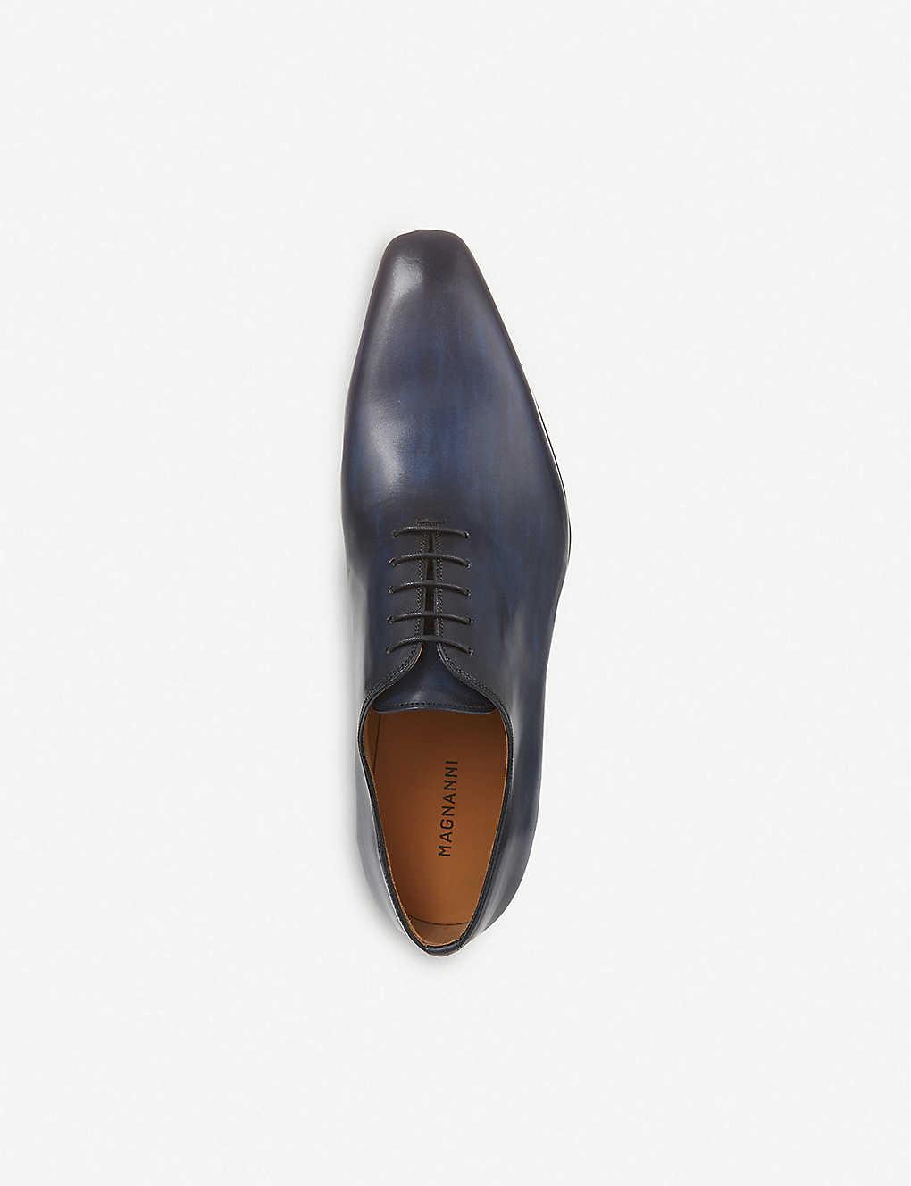 Magnanni Mens Blue Wholecut Lace-up 