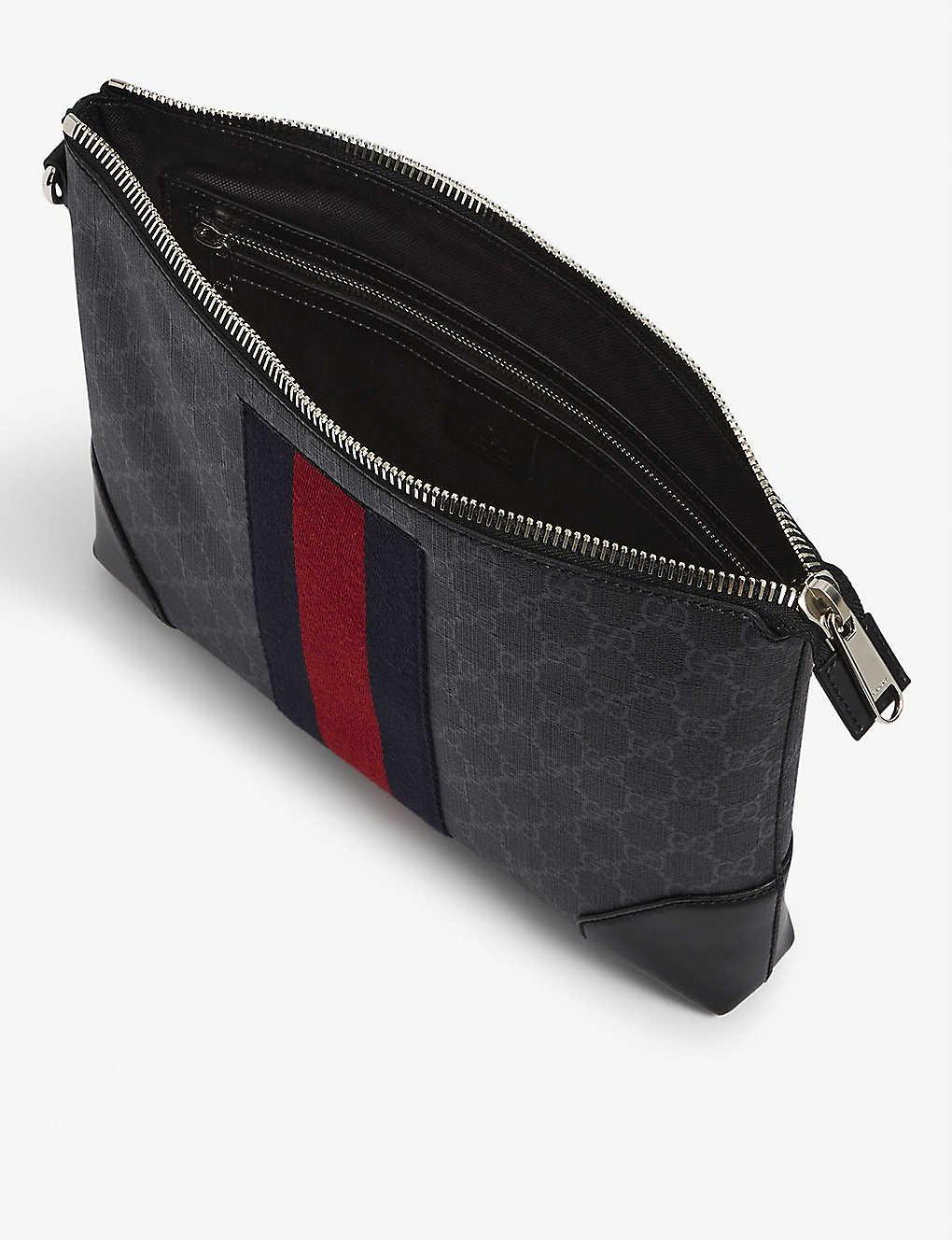 gucci pouch mens black