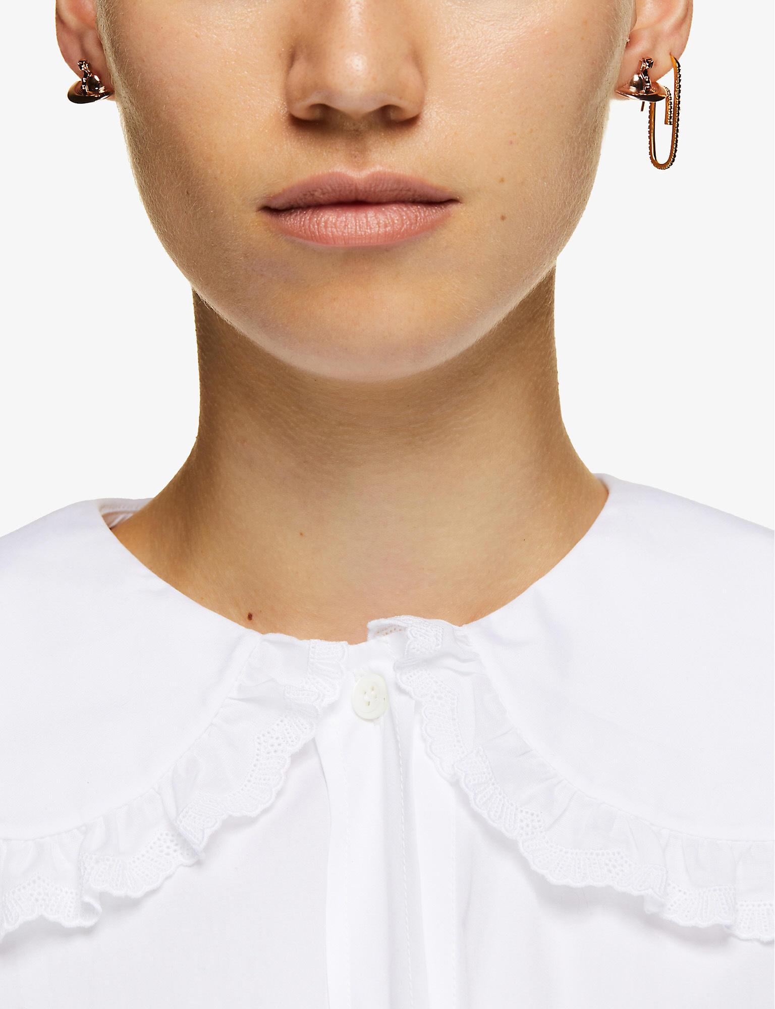 Solid Saturn Orb Stud Earrings