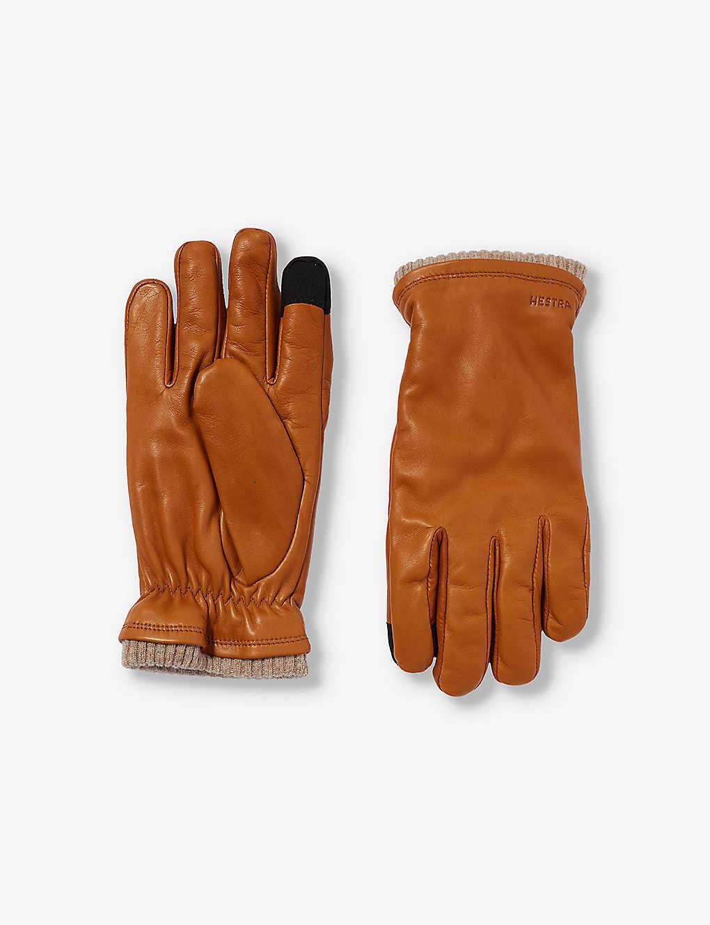 Hestra John Ribbed-cuff Leather Gloves in Brown for Men | Lyst UK