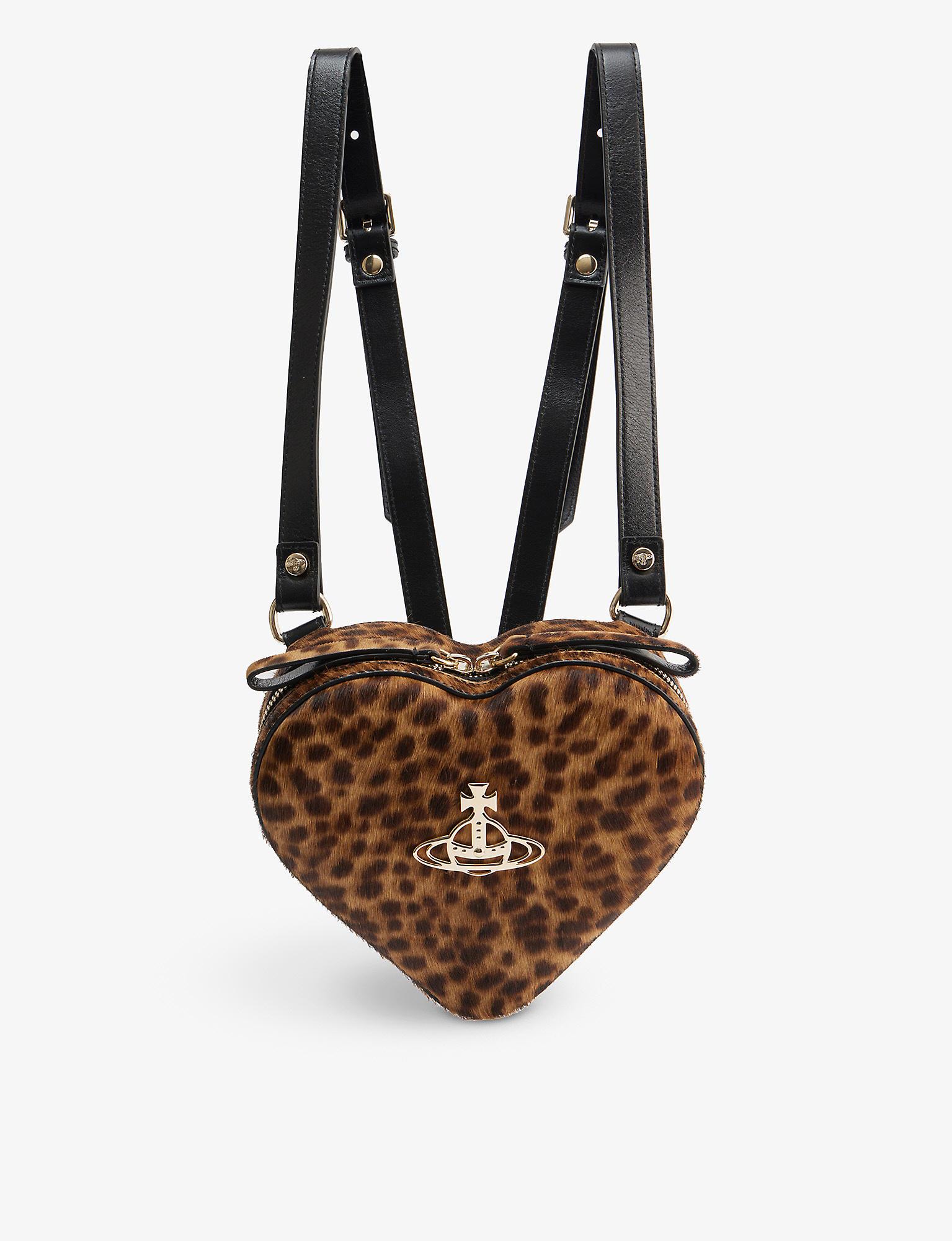 Vivienne Westwood Ella Heart-shaped Leather Backpack in White