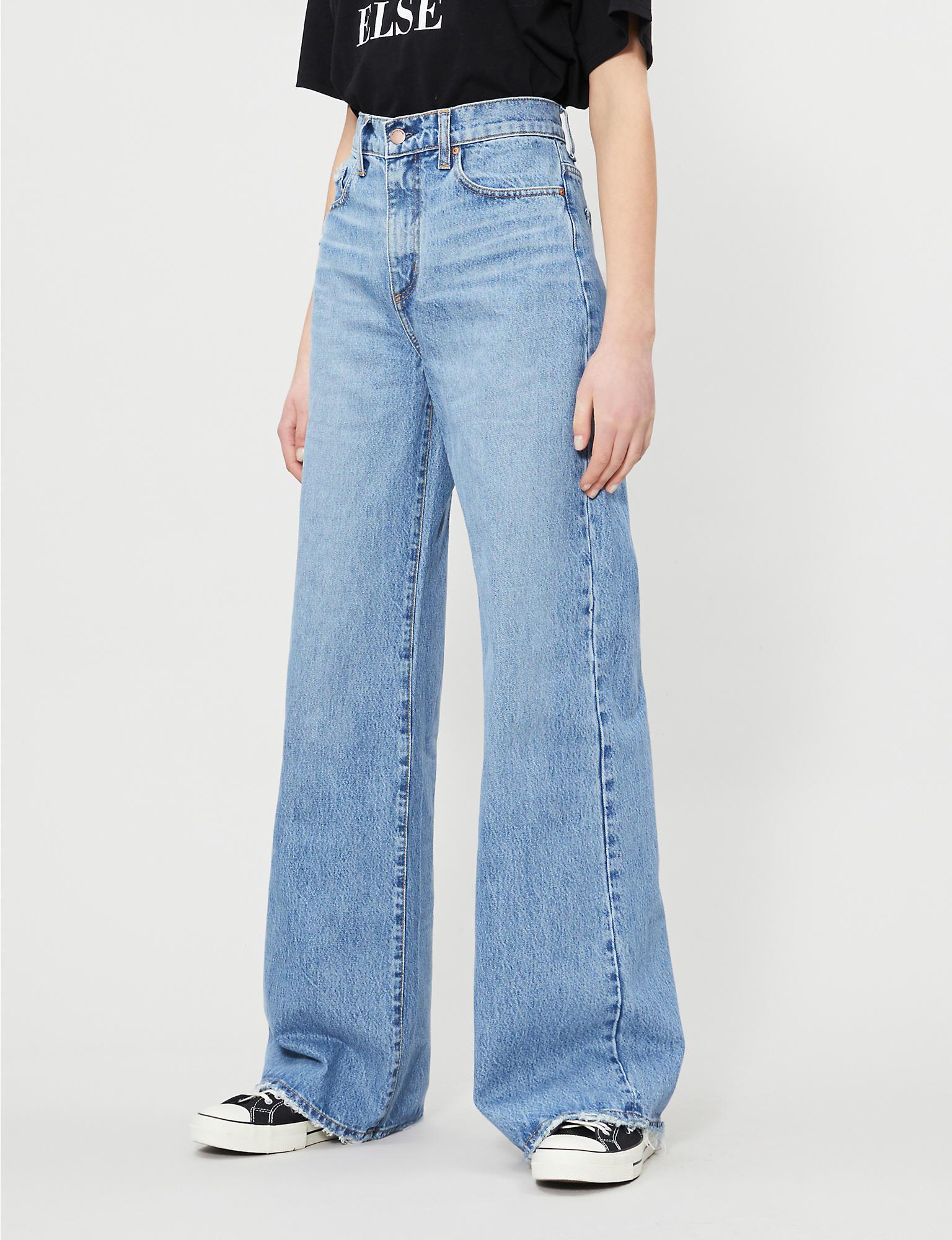 Nobody Denim Denim Skylar Wide-leg High-rise Jeans in Blue - Lyst