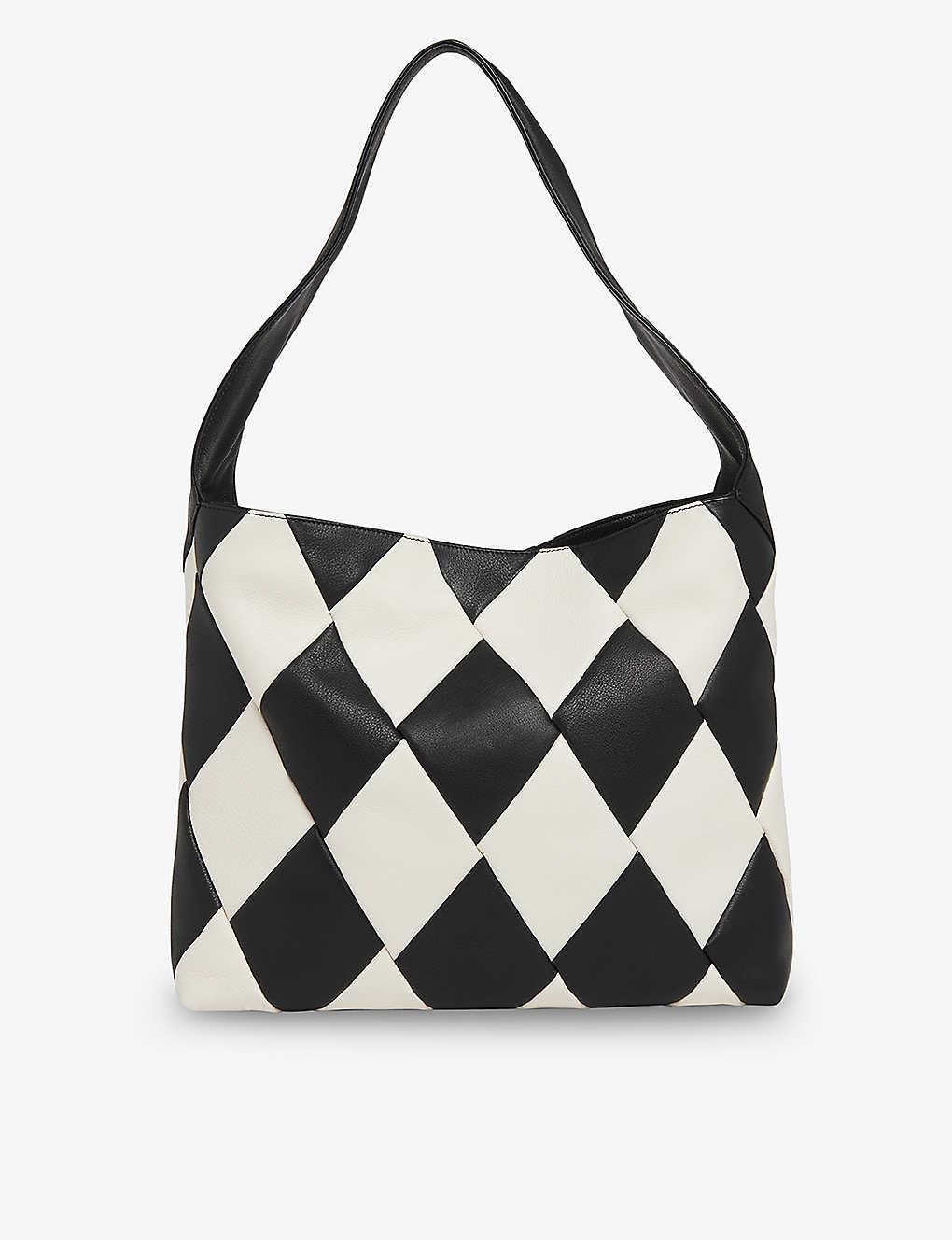 Whistles Limited Sian Patchwork Leather Crossbody Bag in Black Lyst