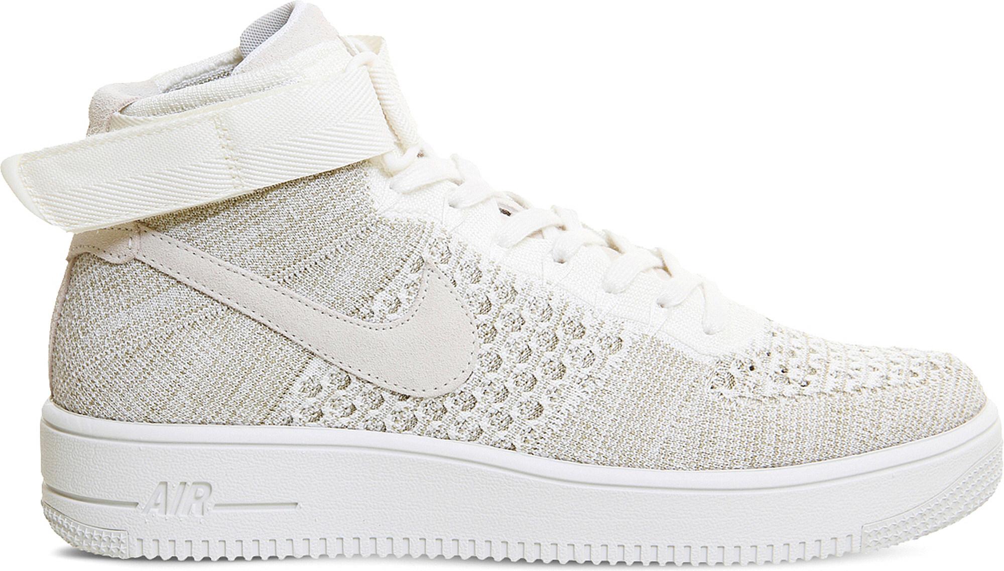 nike air force 1 flyknit beige