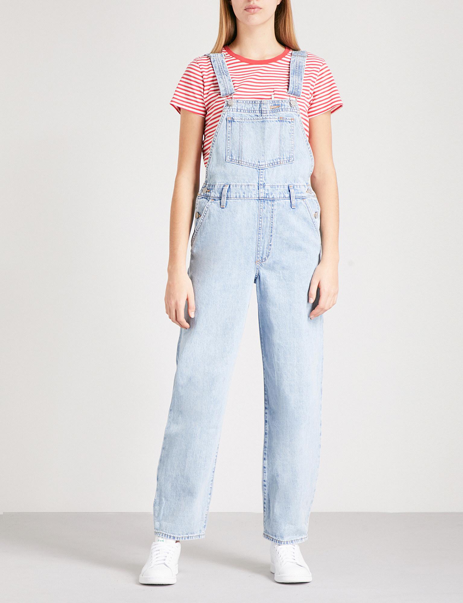 levi's baggy denim overalls