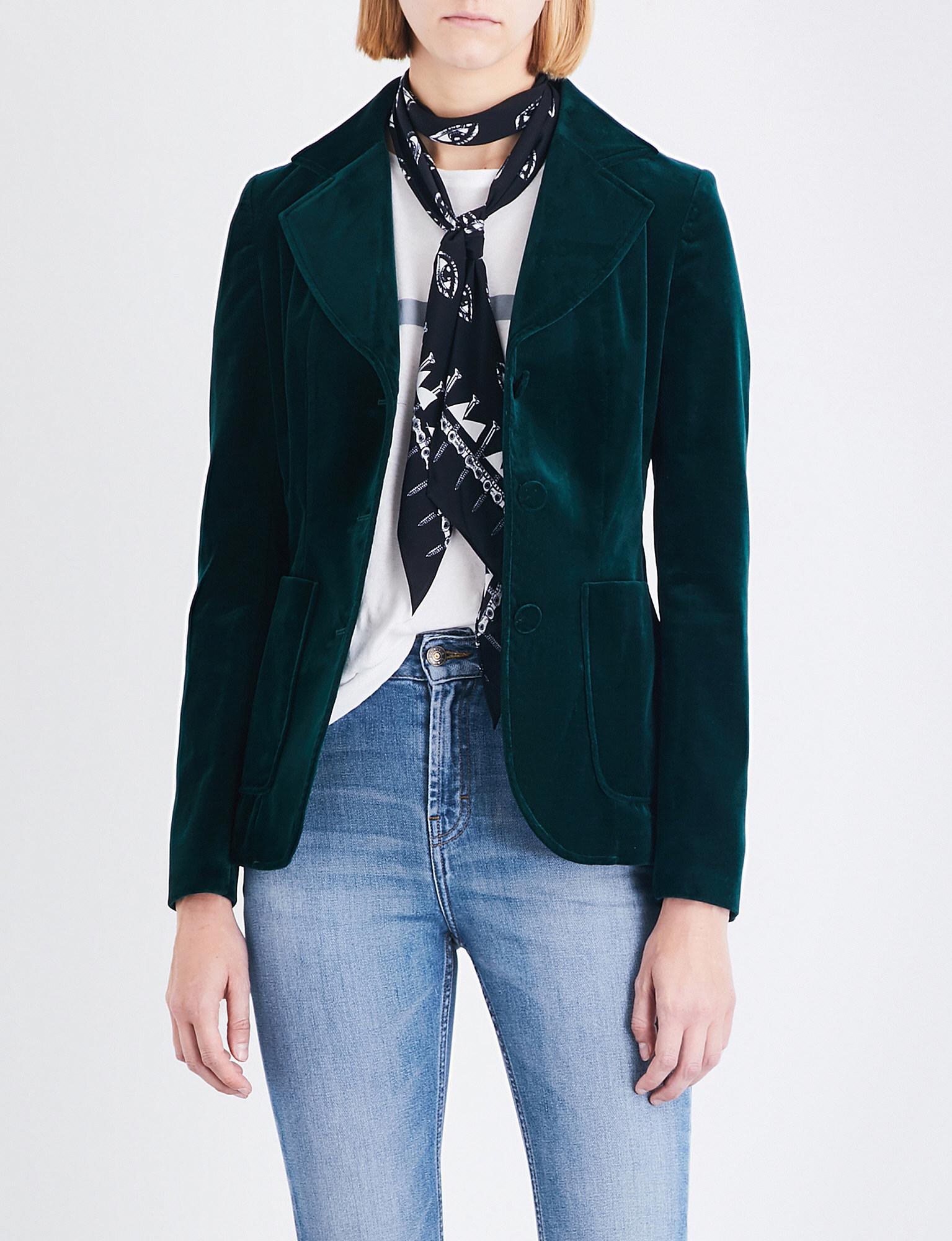 emerald velvet blazer