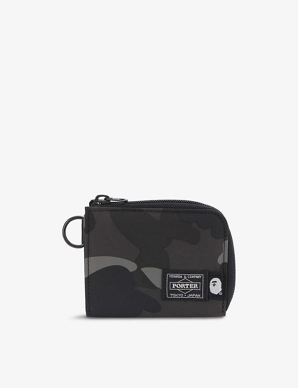 A Bathing Ape X Porter Color Camo Mini Woven Wallet in Black for Men | Lyst