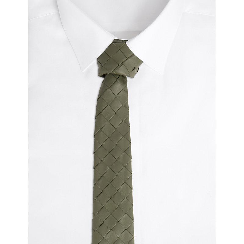 ネクタイ Bottega Veneta Nappa Tie Bottega Veneta Men's Intrecciato Lambskin Tie (All New In