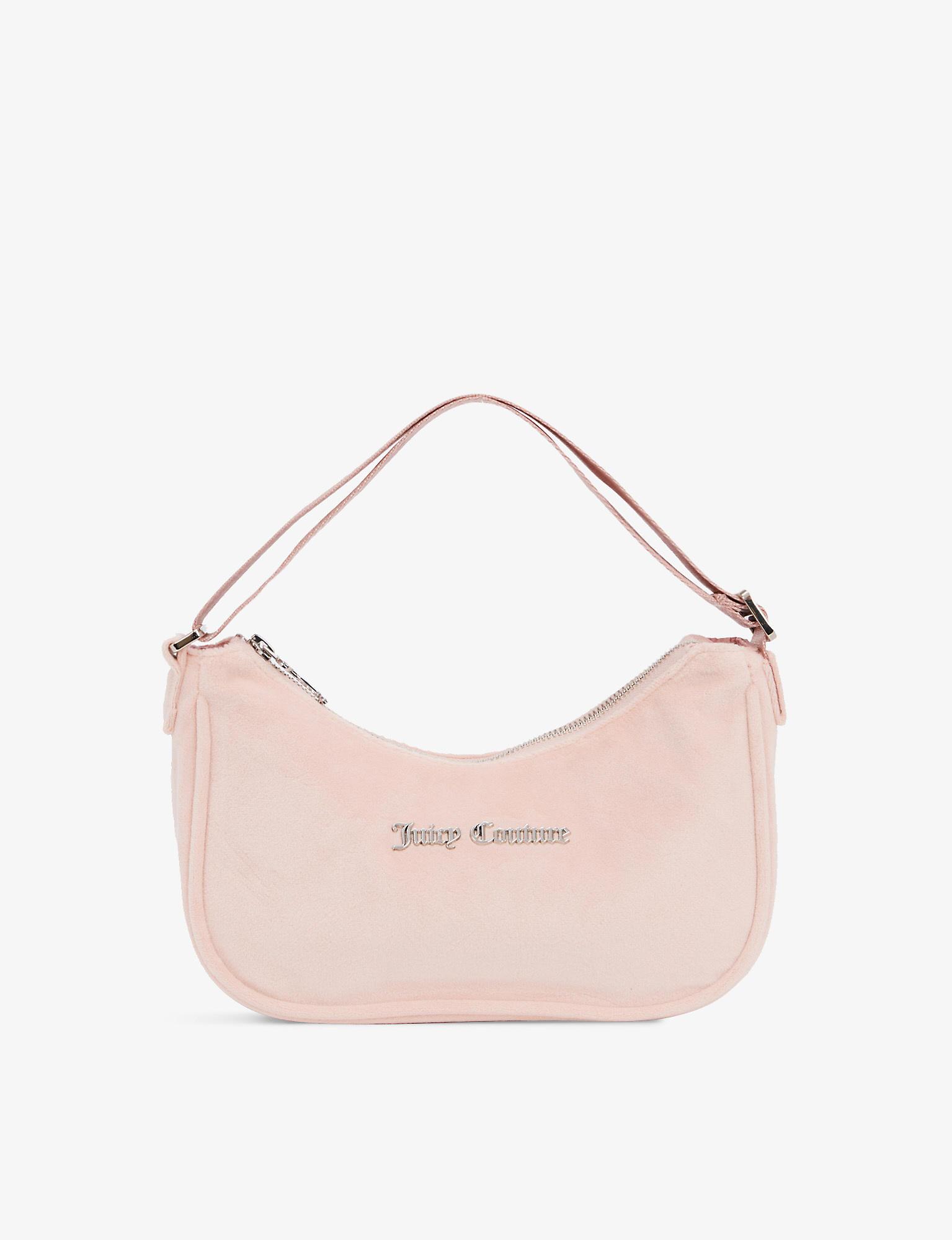 juicy couture velour shoulder bag pink