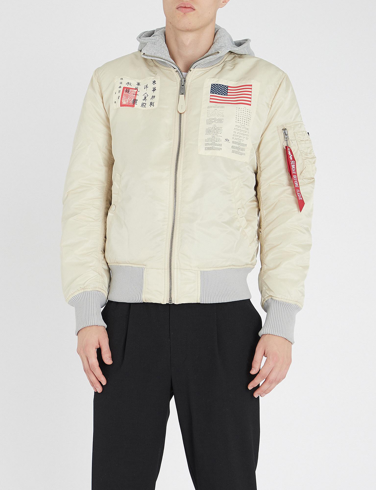 Alpha Industries Synthetic Ma 1 D Tec Blood Chit Shell Bomber Jacket In Vintage White White For Men Lyst Alpha Industries Synthetic Ma 1 D Tec Blood Chit Shell Bomber Jacket In Vintage White White For Men Lyst
