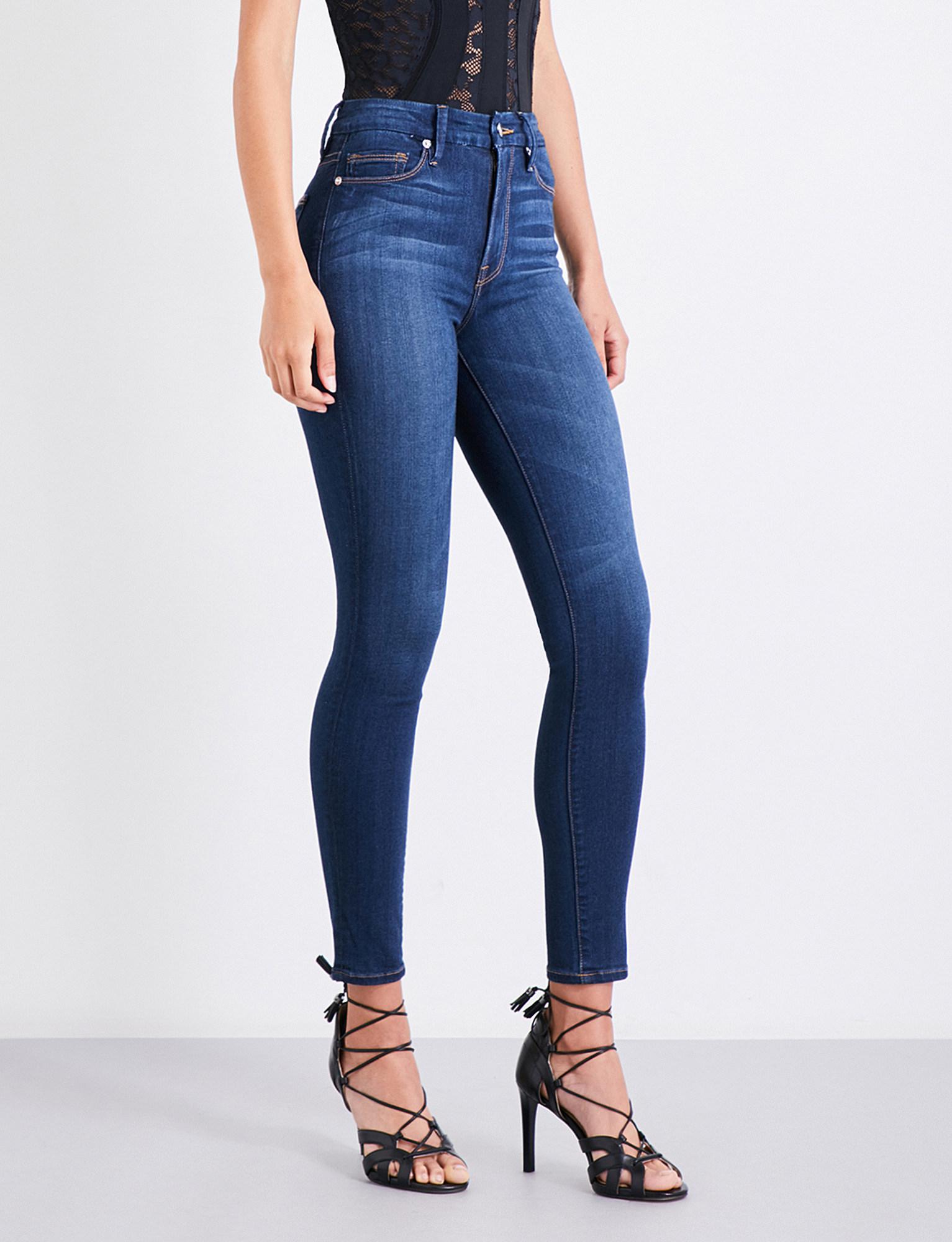 Lyst - Good American Good Waist Skinny Ultra High-rise Jeans in Blue