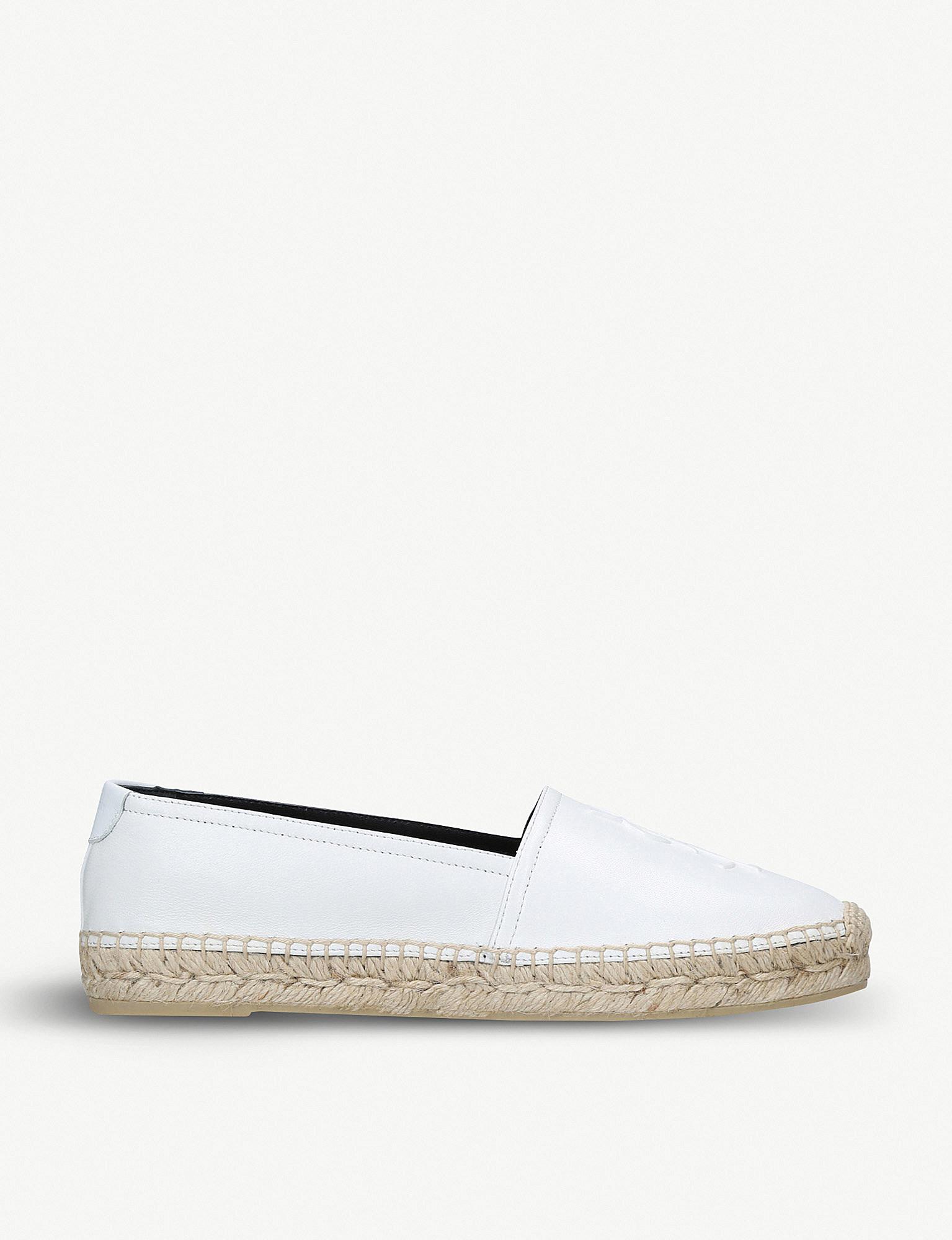 Saint Laurent Ysl Leather Espadrilles 