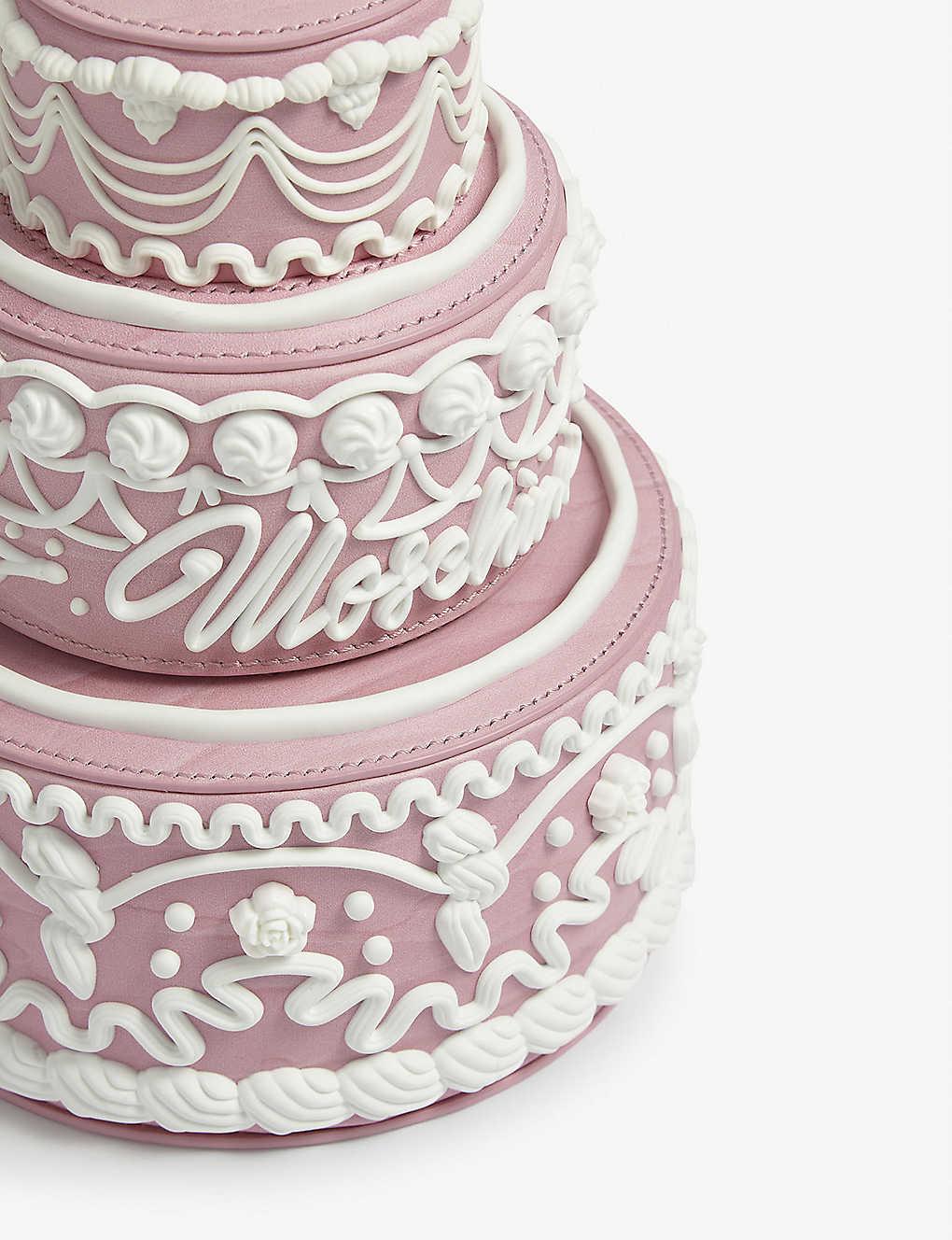 Moschino Tiered Cake Vinyl Clutch in Pink | Lyst