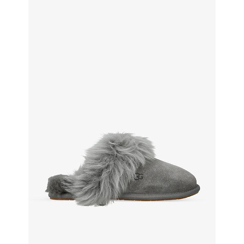 UGG Scuff Sis Sheepskinlined Suede Slippers in Gray Lyst