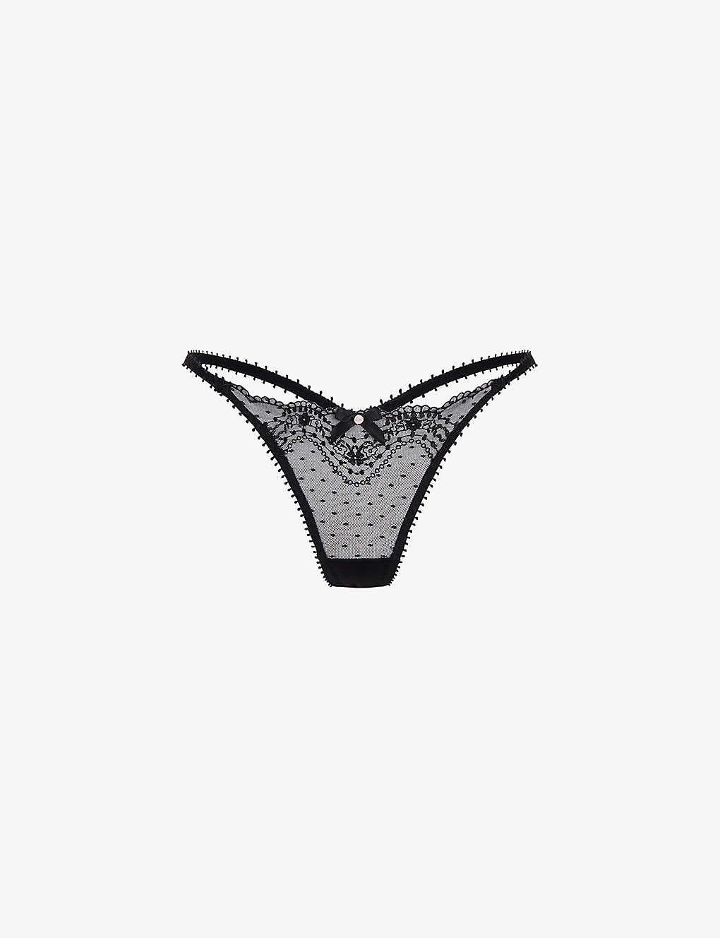 Agent Provocateur Yuma Low-rise Stretch-mesh Thong Xx in Black | Lyst