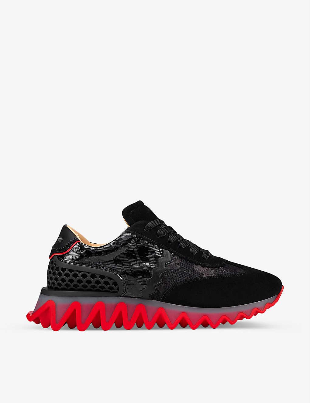 Loubishark man - Sneakers - Suede and fishnet - Black - Christian Louboutin