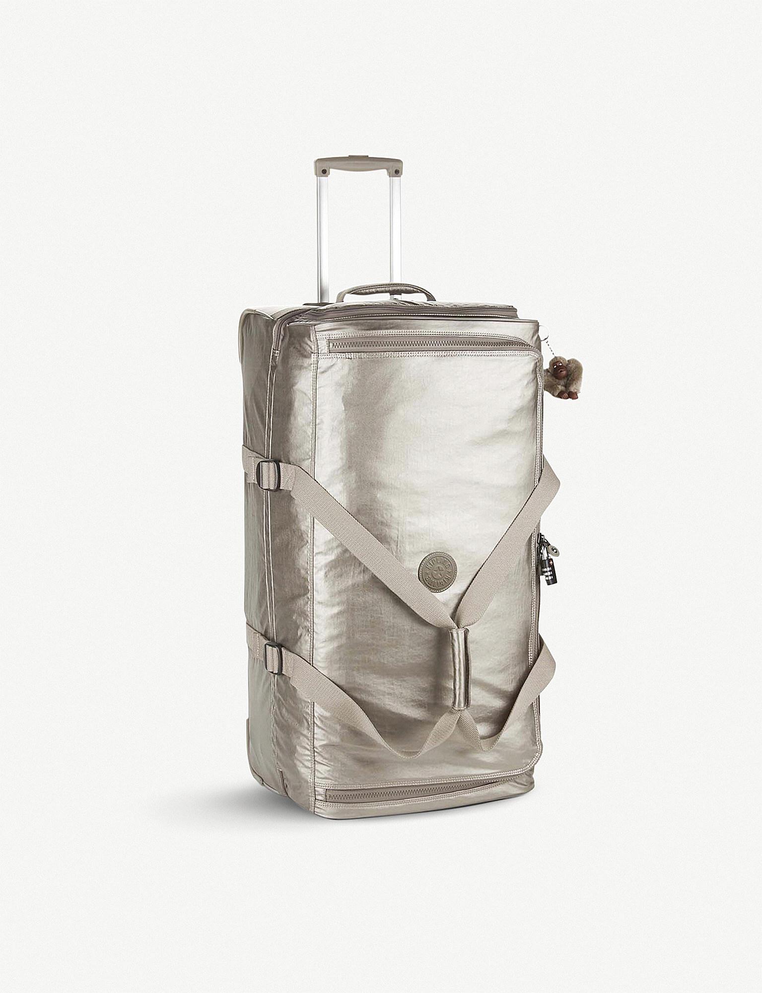 Kipling Synthetic Teagan L Wheeled Nylon Duffle Bag 77cm in Metallic Pewter  (Metallic) | Lyst