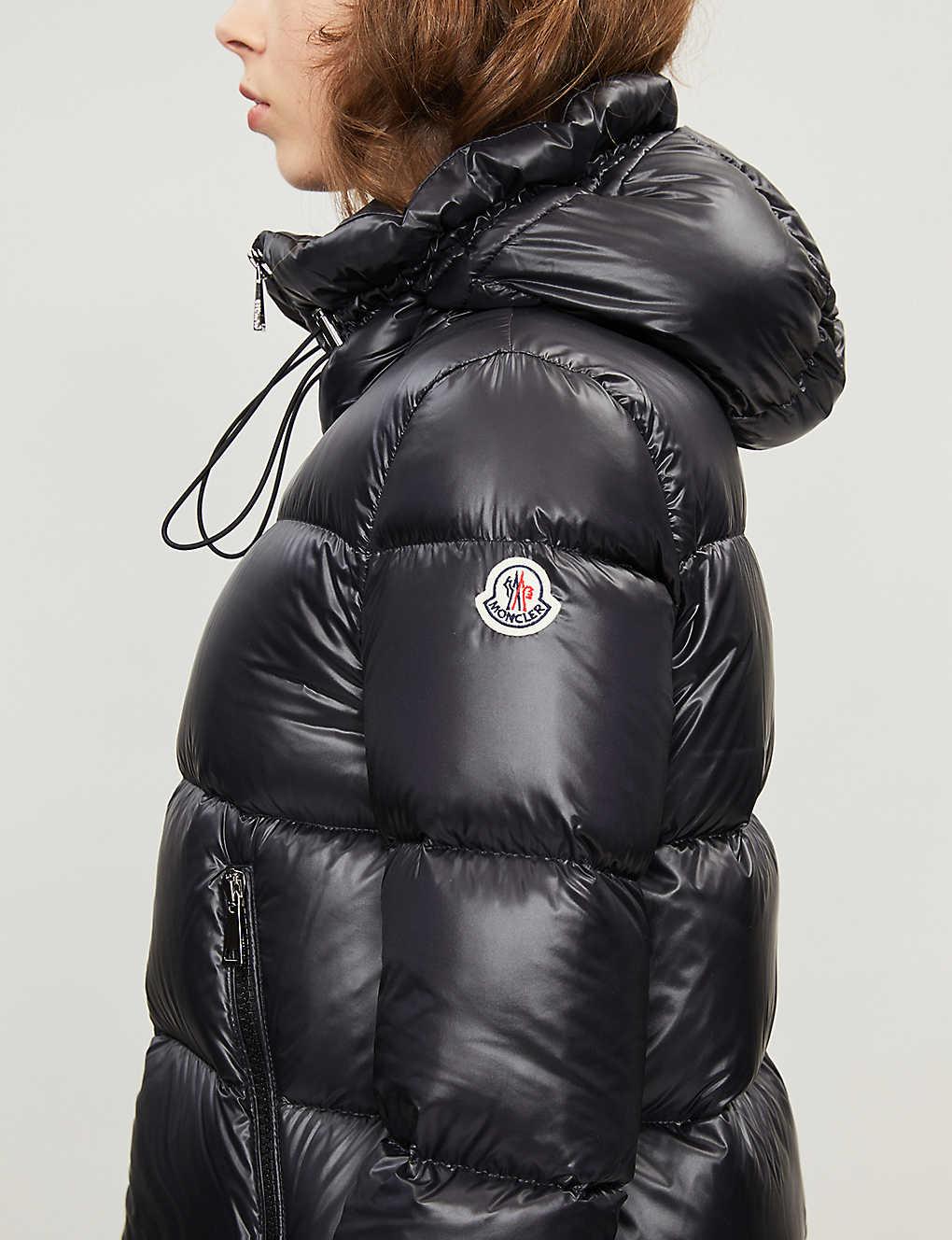Moncler Ladies Black Seritte Hooded Padded Shell Jacket | Lyst