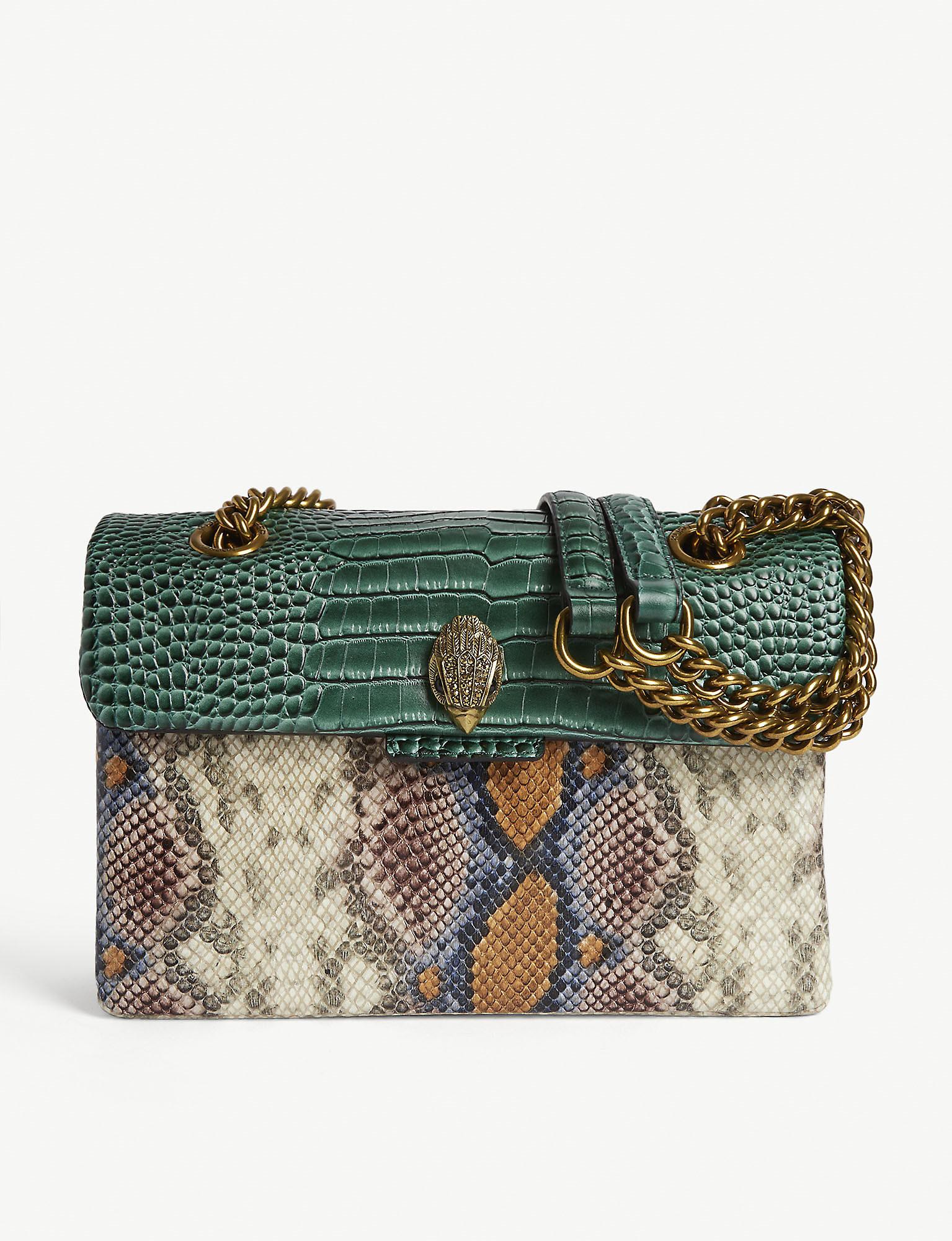 Snakeskin-patterned clutch bag - Brown/Snakeskin-patterned - Ladies | H&M IN