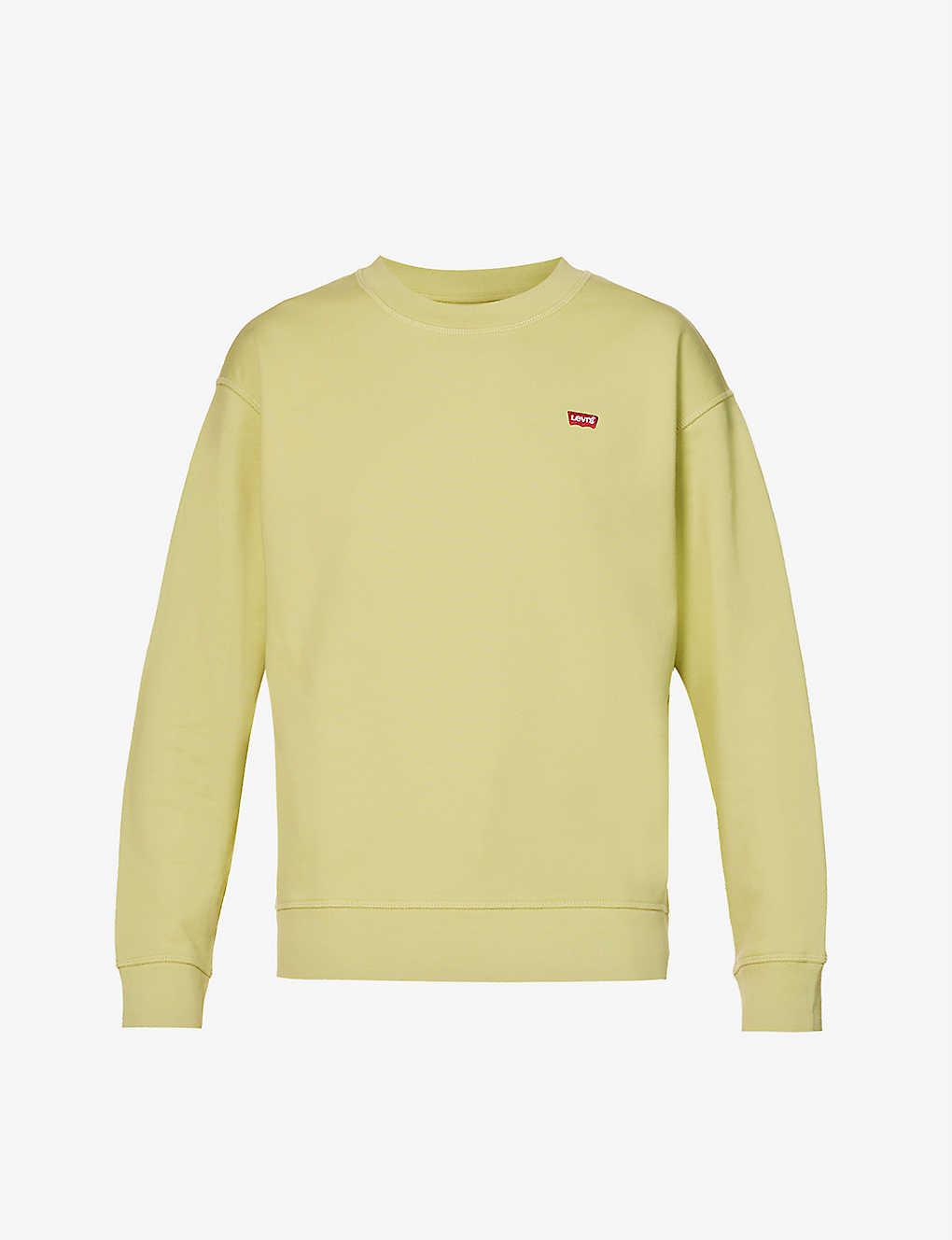 Levi's Standard Logoembroidered Cottonjersey Jumper in Yellow Lyst