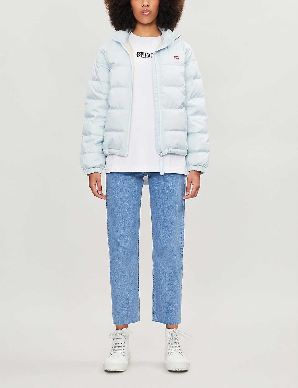 Levi's Francine Shell-down Packable Puffer Jacket in Baby Blue (Blue) - Lyst