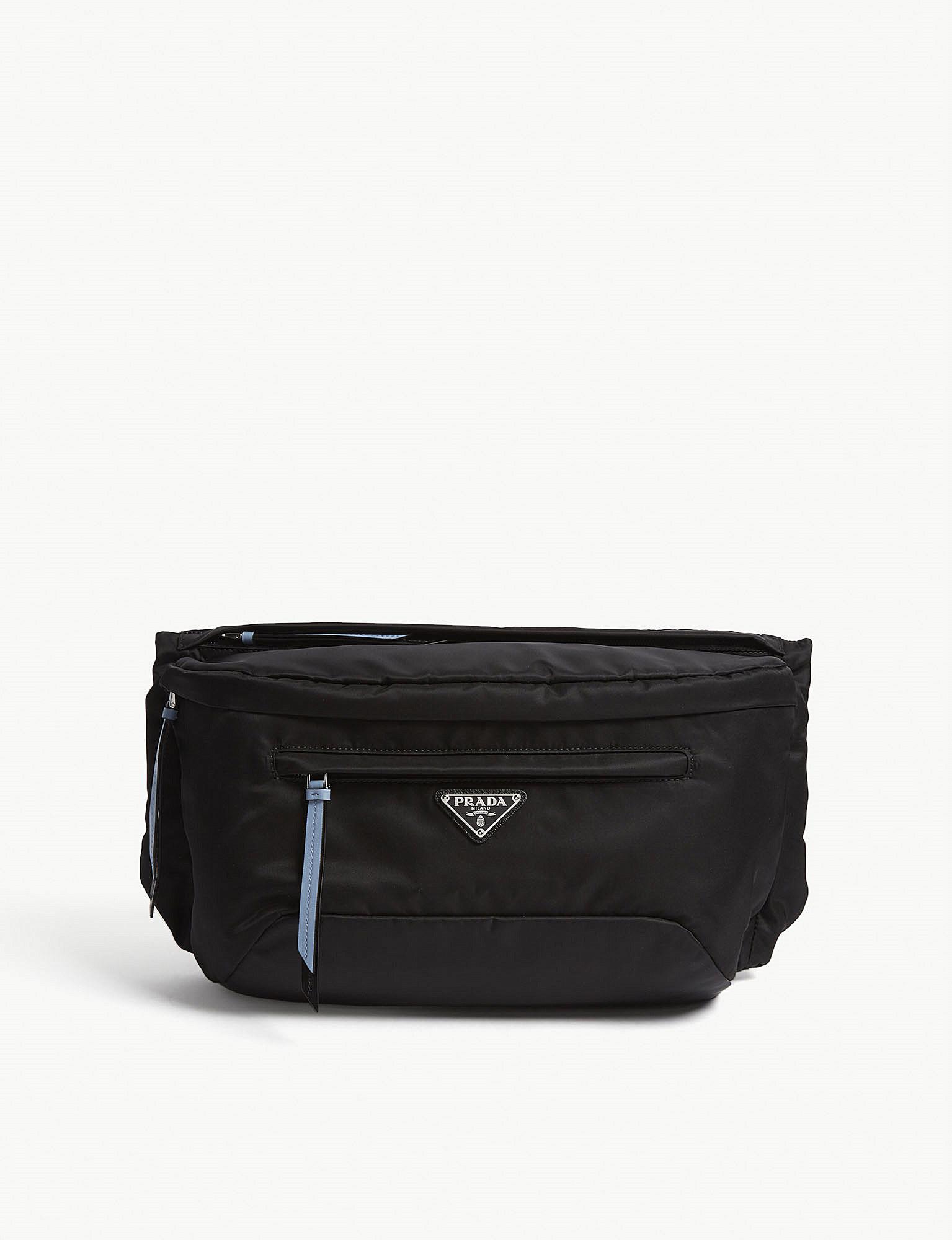 Prada Las Black Logo Nylon Bag In Lyst View Fullscreen
