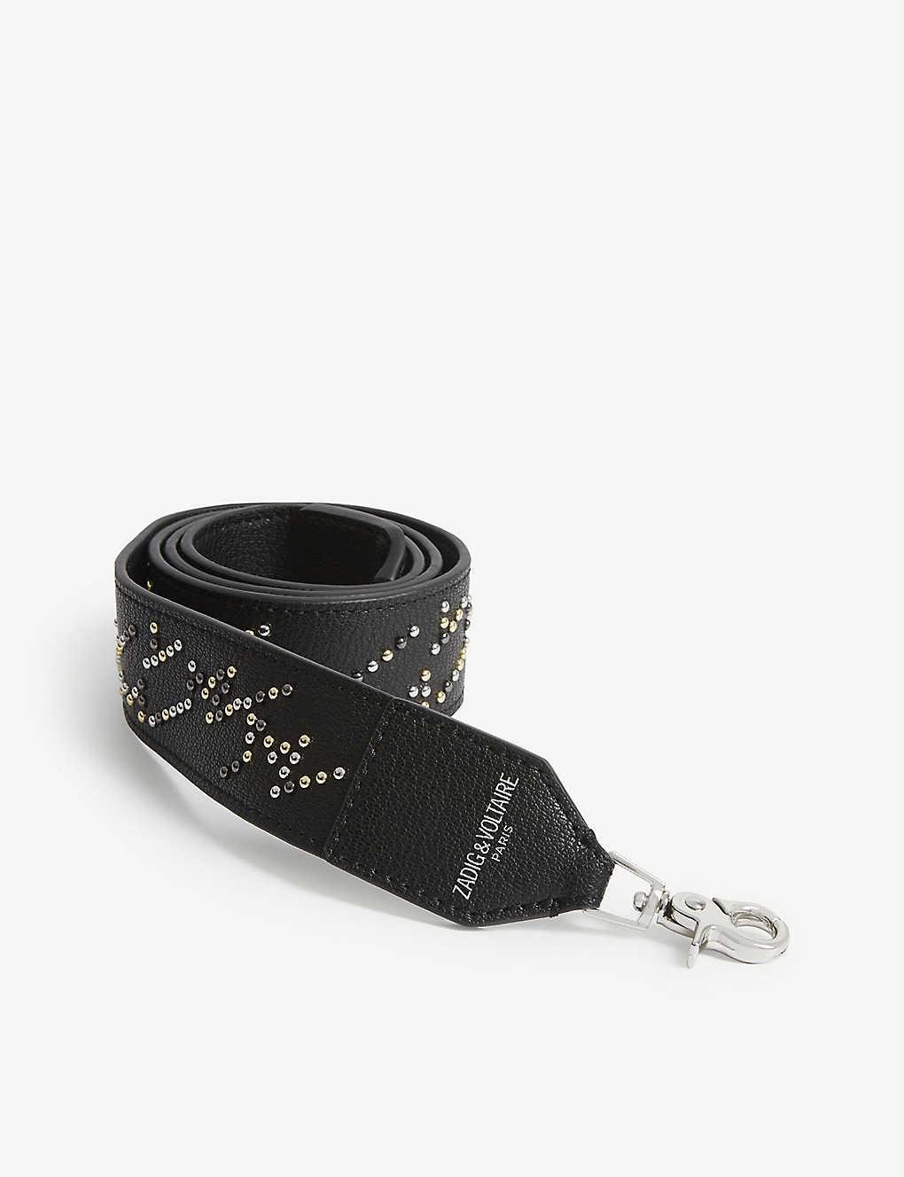 Zadig&Voltaire stud-detail leather bag strap Black