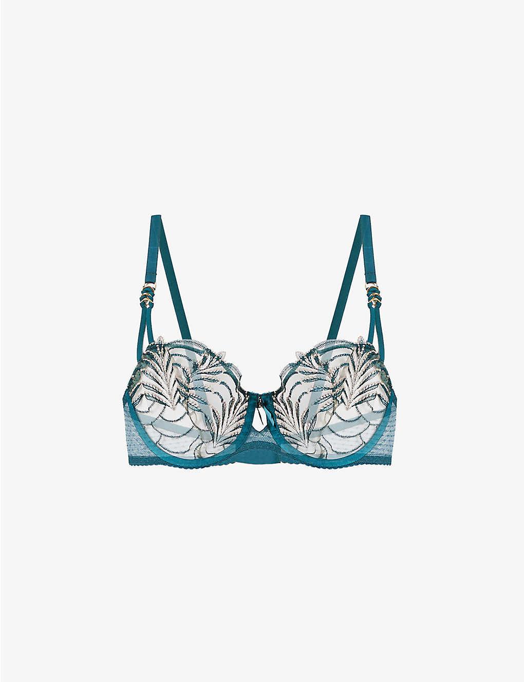 Aubade Hypnolove Floralembroidered Lace Bra in Blue Lyst